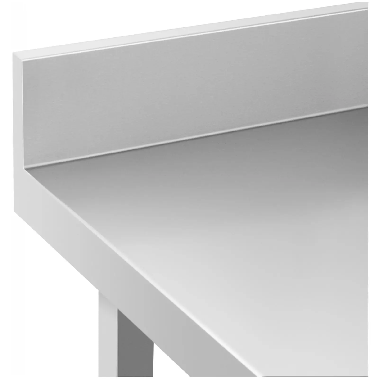 Hjørnebord i rustfritt stål - 90 x 70 cm - 300 kg kapasitet