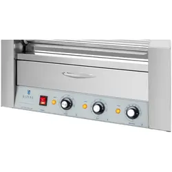 Hot Dog Grill - 7 rollers - warming drawer - stainless steel