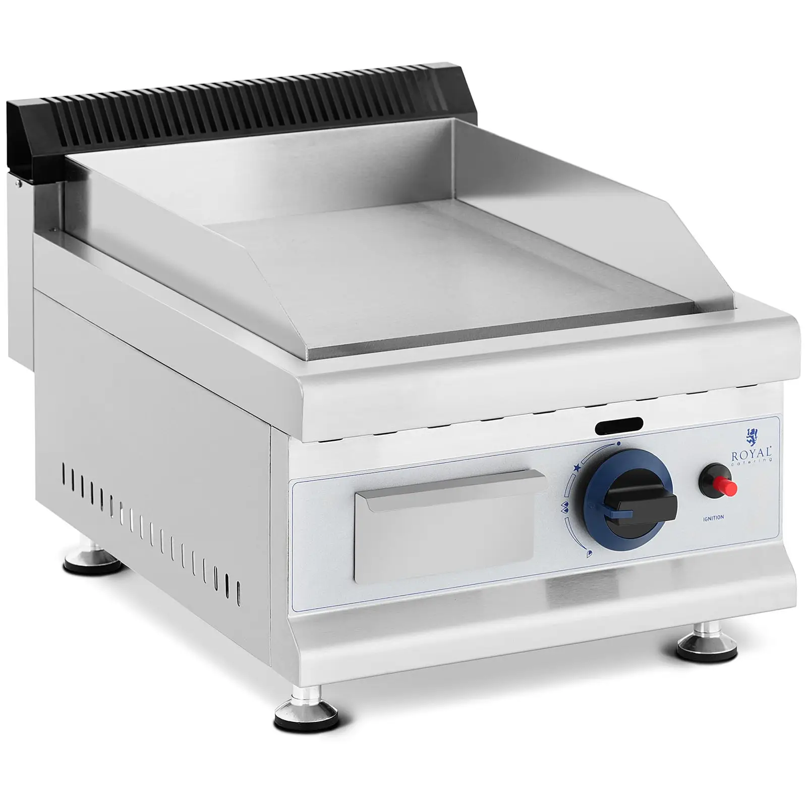 Grill gazowy - 35 x 40 cm - gładki - 3000 W - propan/butan - 0,05 bar