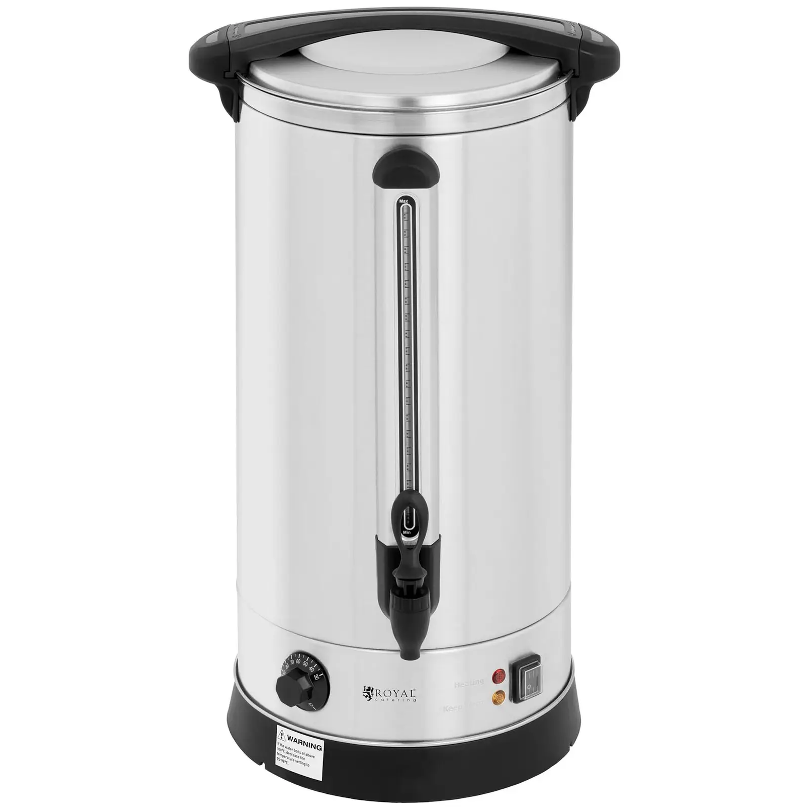 Chaleira para água quente - 23,5 l - 2500 W - aço inoxidável - de parede dupla