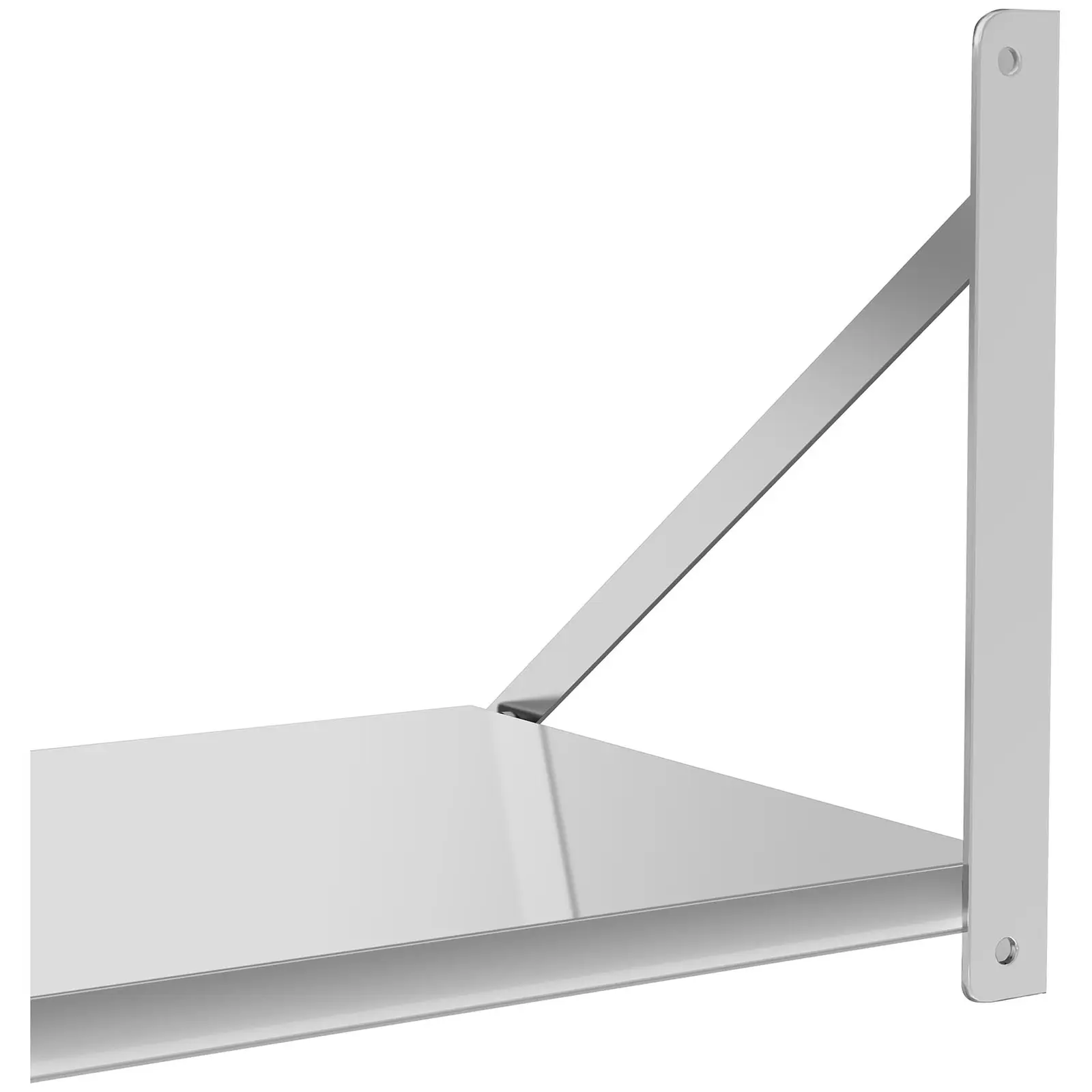 Стенен рафт - сгъваем - бар дизайн - 120 x 45 см - 40 кг - неръждаема стомана