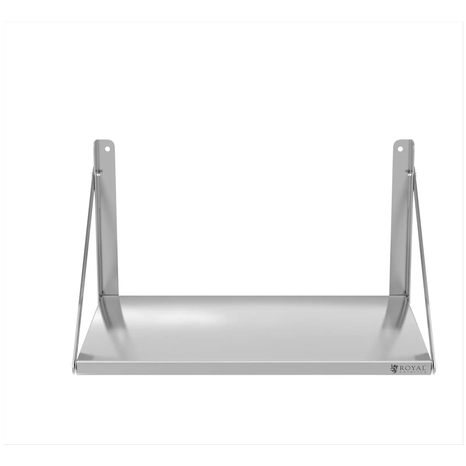 Wall Shelf - folding - 80 x 45 cm - 40 kg - stainless steel