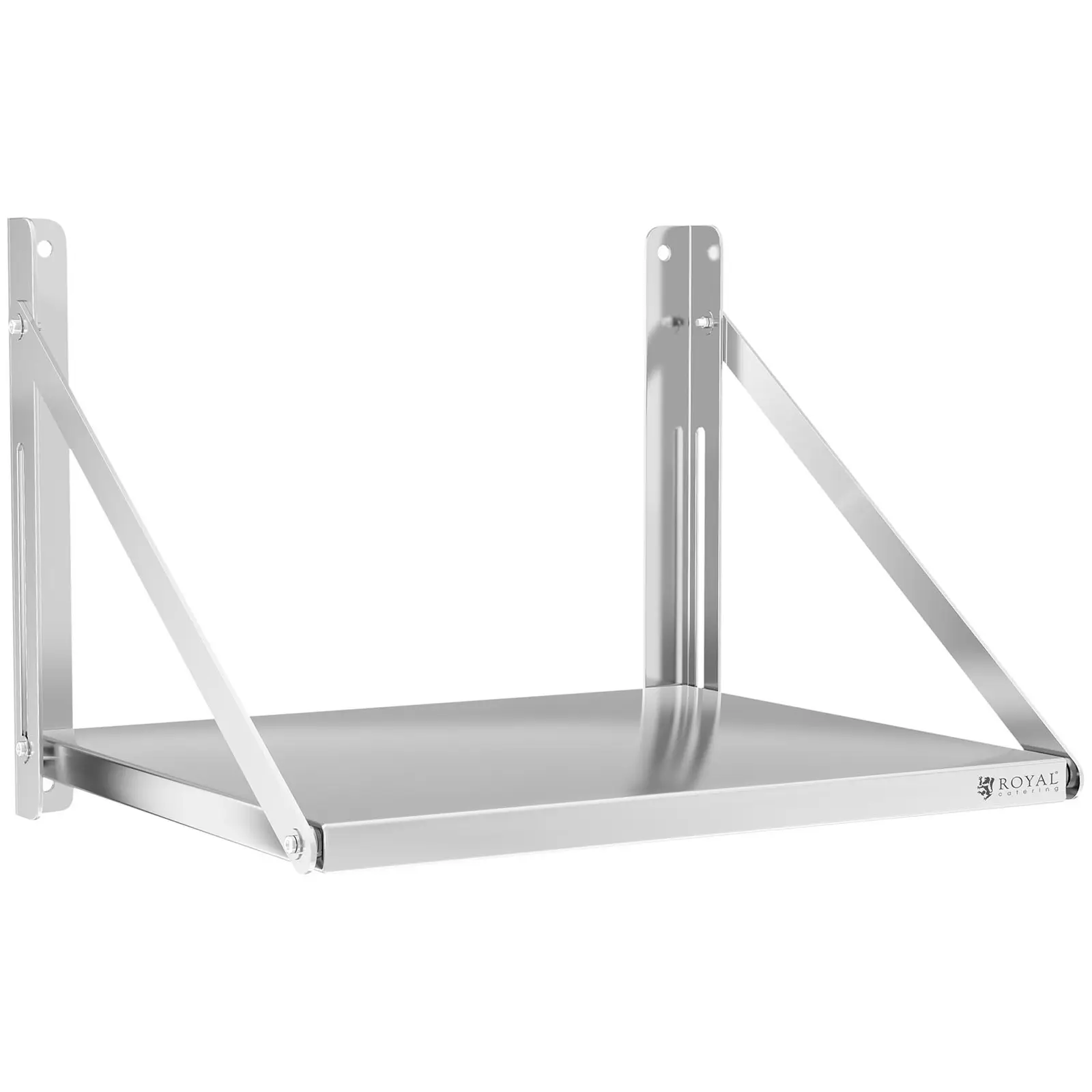 Wall Shelf - folding - 60 x 45 cm - 40 kg - stainless steel