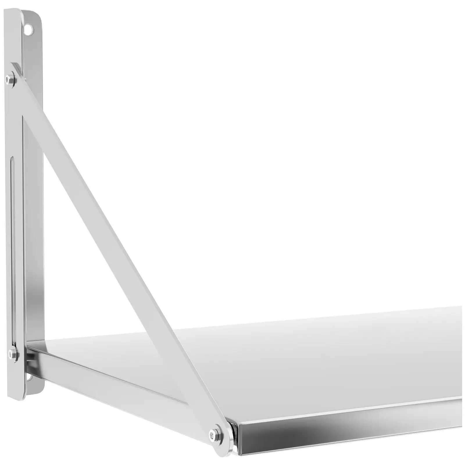 Étagère murale pliable - Acier inoxydable - 60 x 45 cm - 40 kg (Avec récipients: Non)