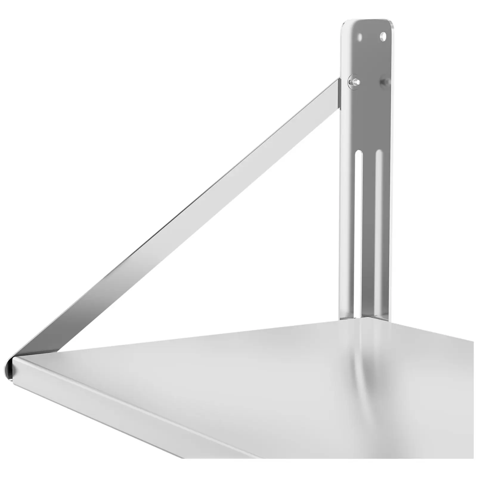 Étagère murale pliable - Acier inoxydable - 60 x 45 cm - 40 kg (Épaisseur tablette(s): 30 mm)