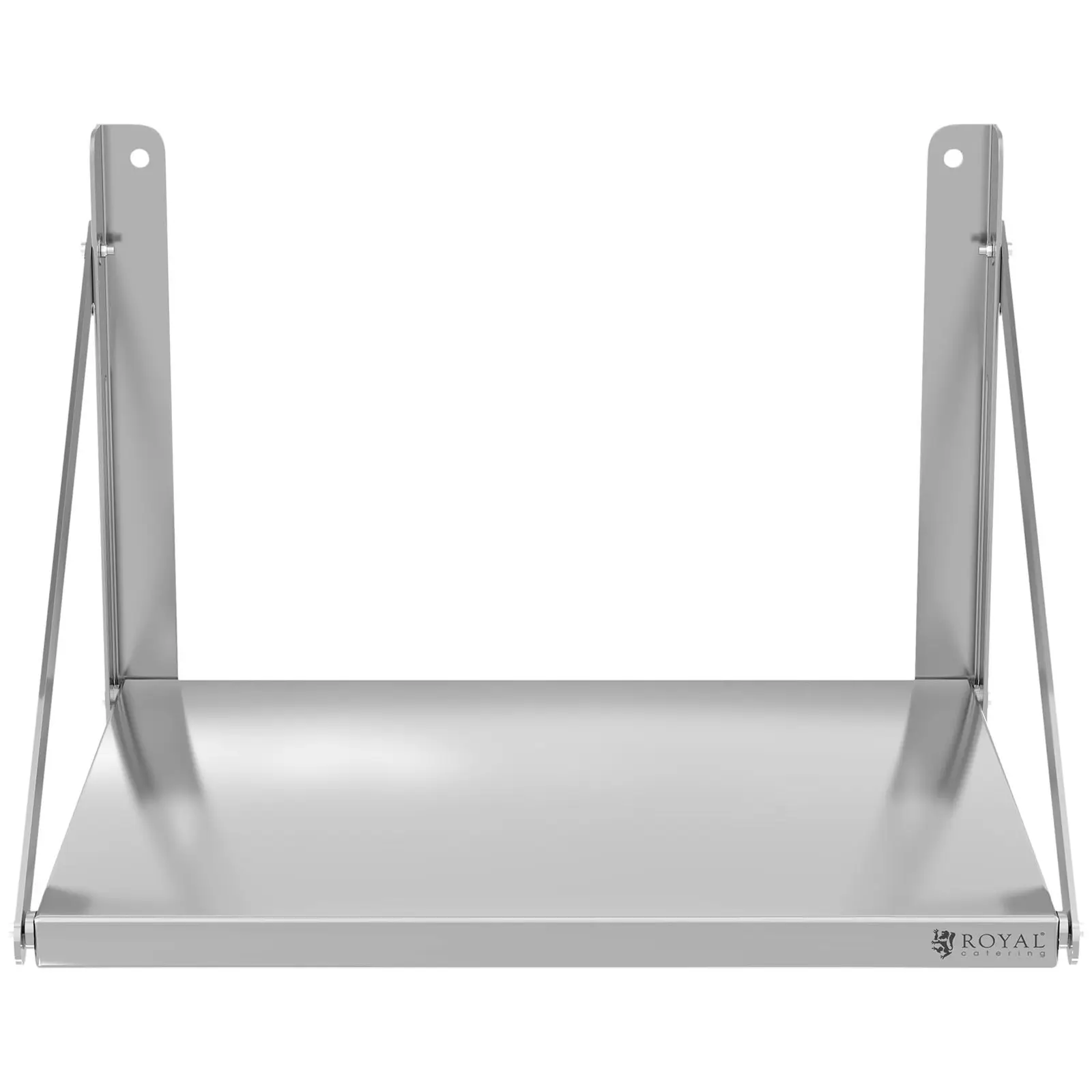 Étagère murale pliable - Acier inoxydable - 60 x 45 cm - 40 kg (Capacité de charge totale: 40 kg)
