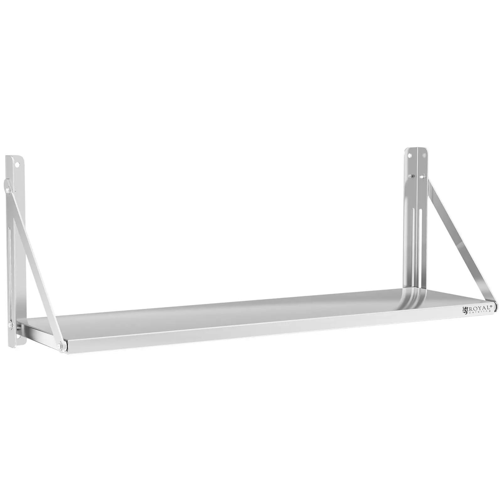 Wall Shelf - folding - 120 x 30 cm - 40 kg - stainless steel
