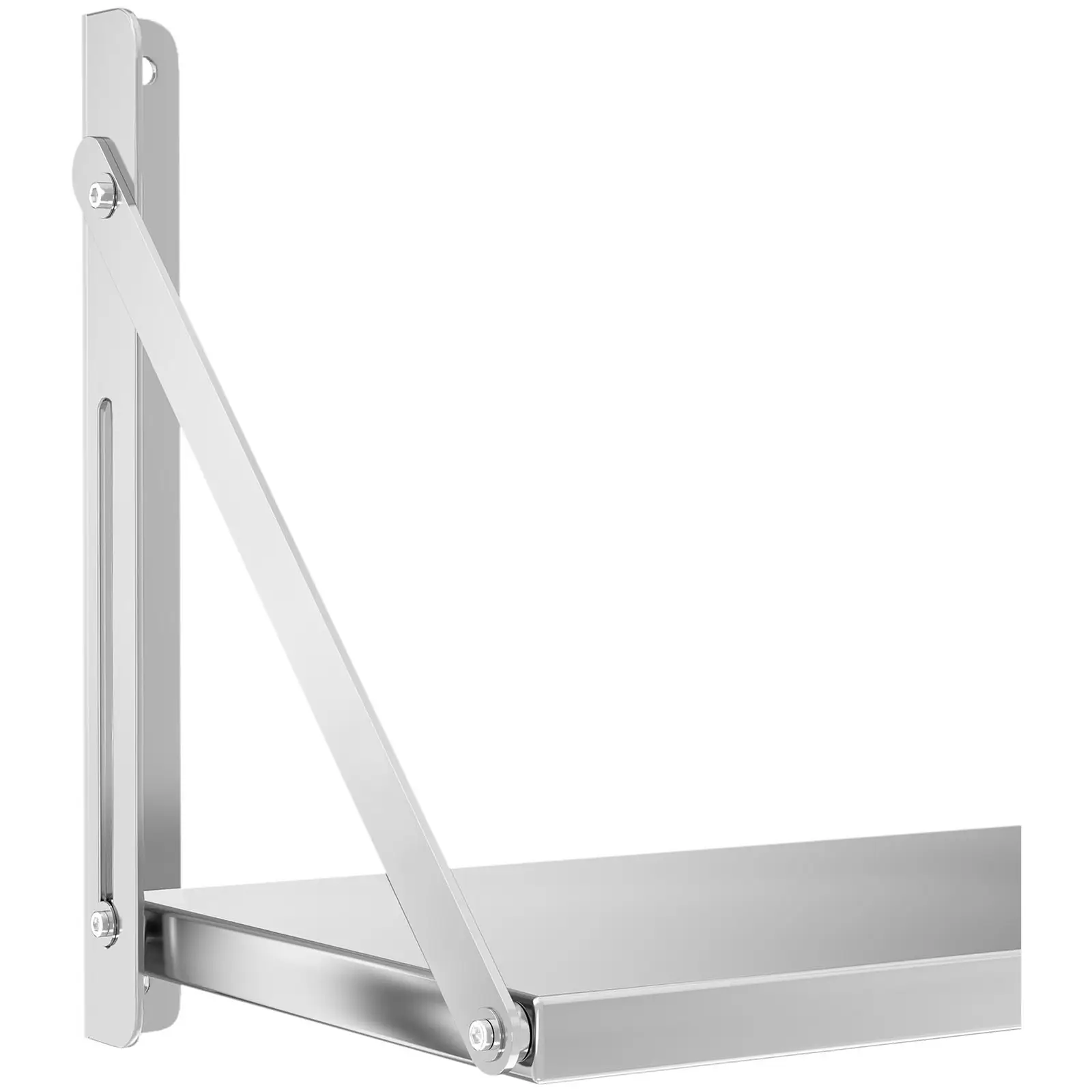 Wall Shelf - folding - 120 x 30 cm - 40 kg - stainless steel