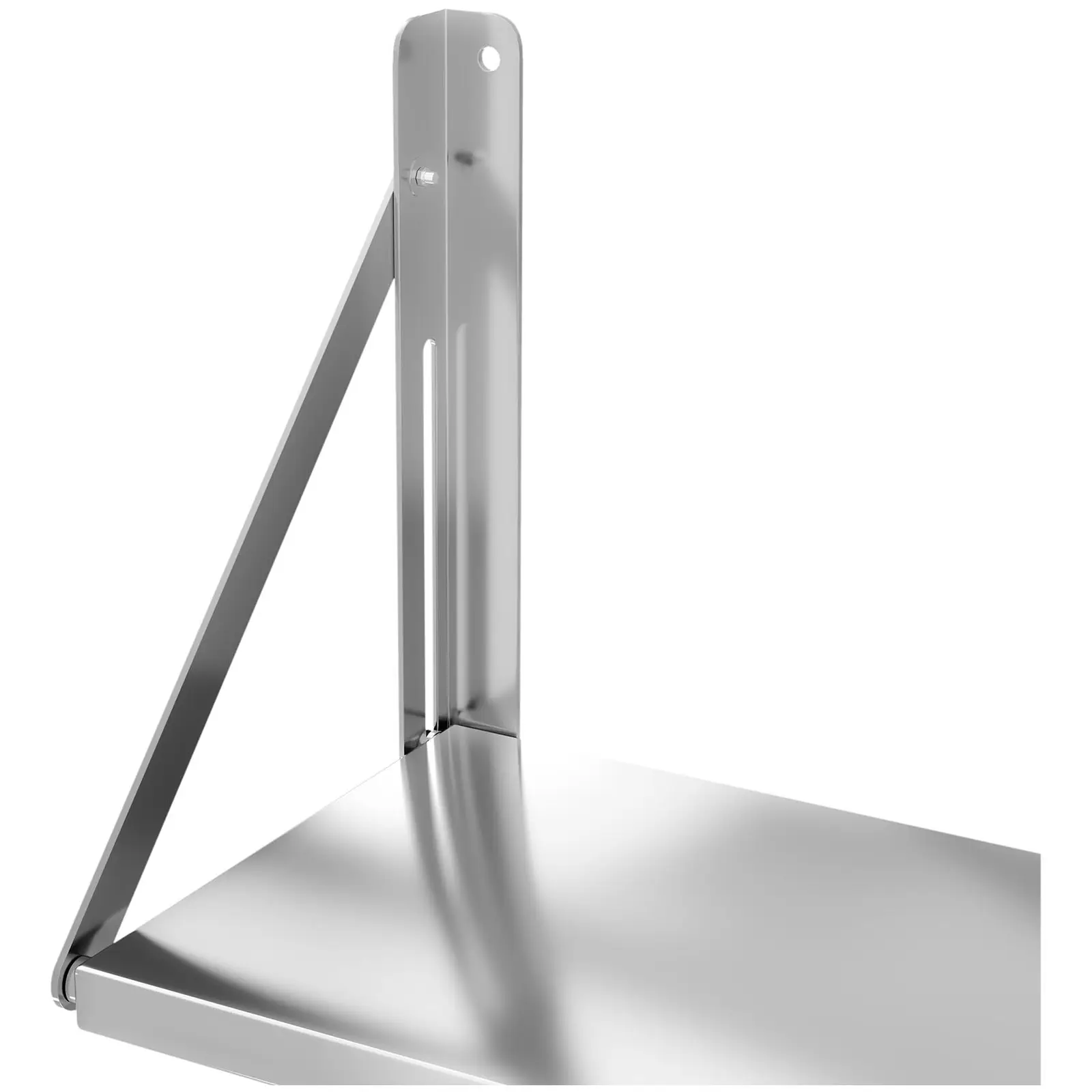 Wall Shelf - folding - 120 x 30 cm - 40 kg - stainless steel