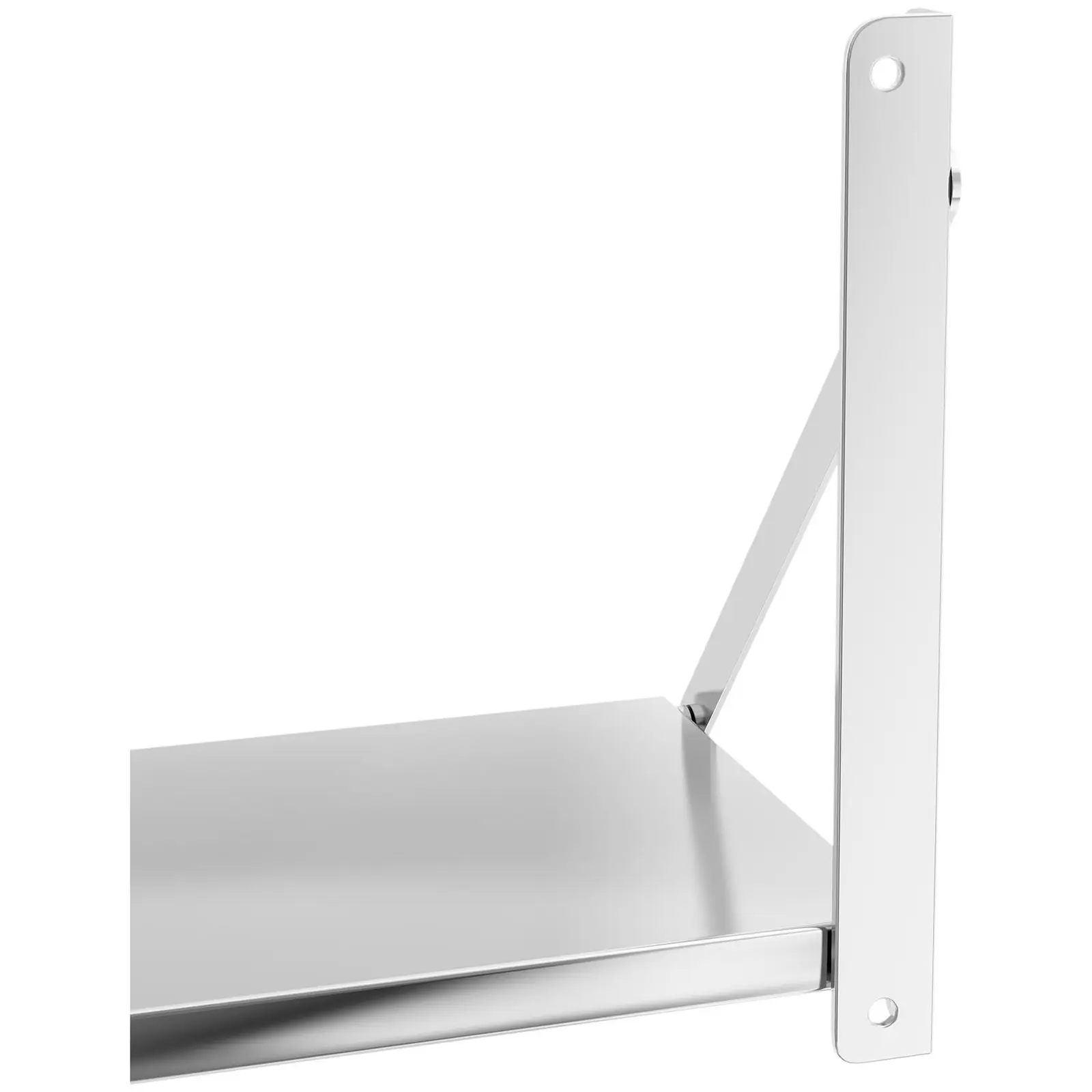 Wall Shelf - folding - 120 x 30 cm - 40 kg - stainless steel