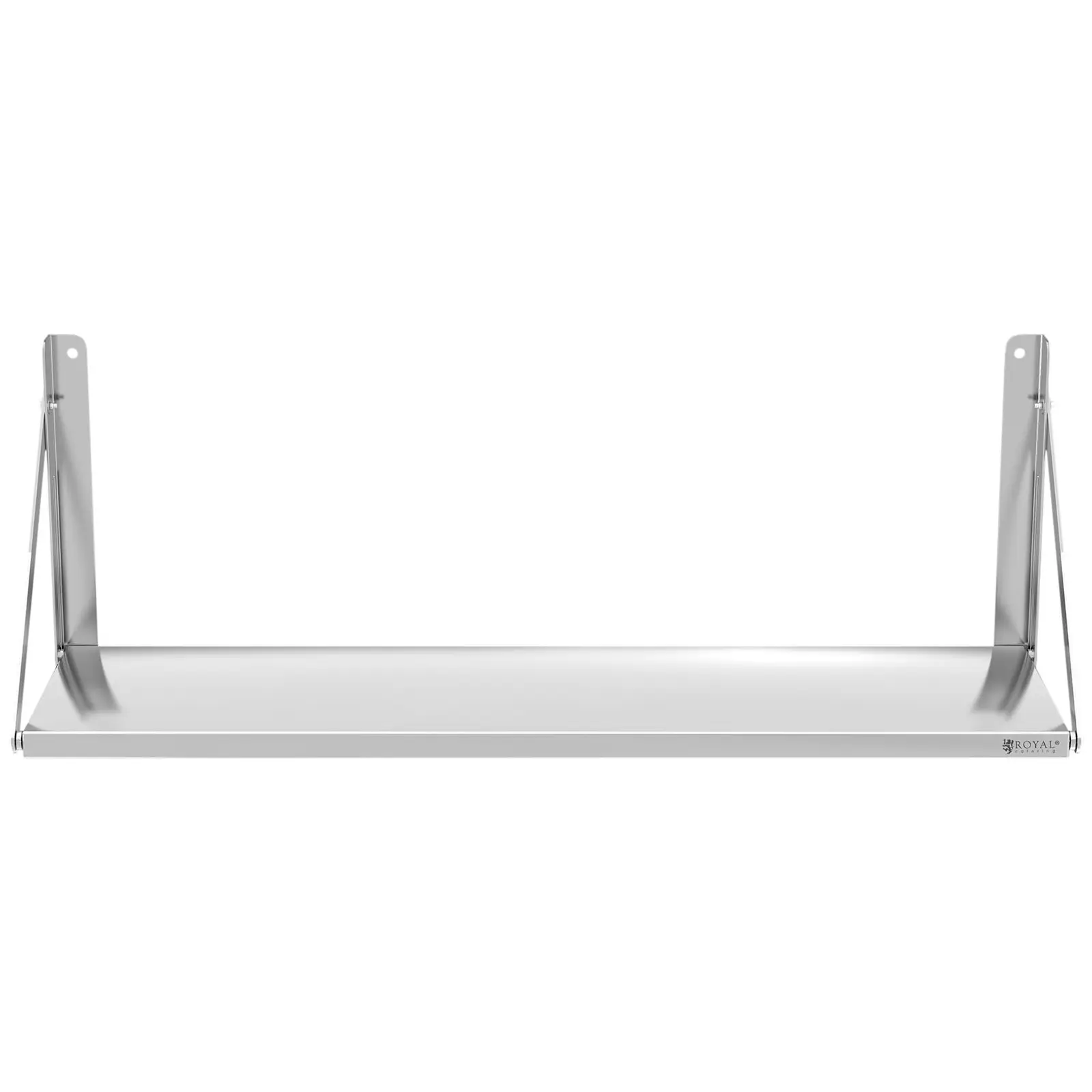 Wall Shelf - folding - 120 x 30 cm - 40 kg - stainless steel