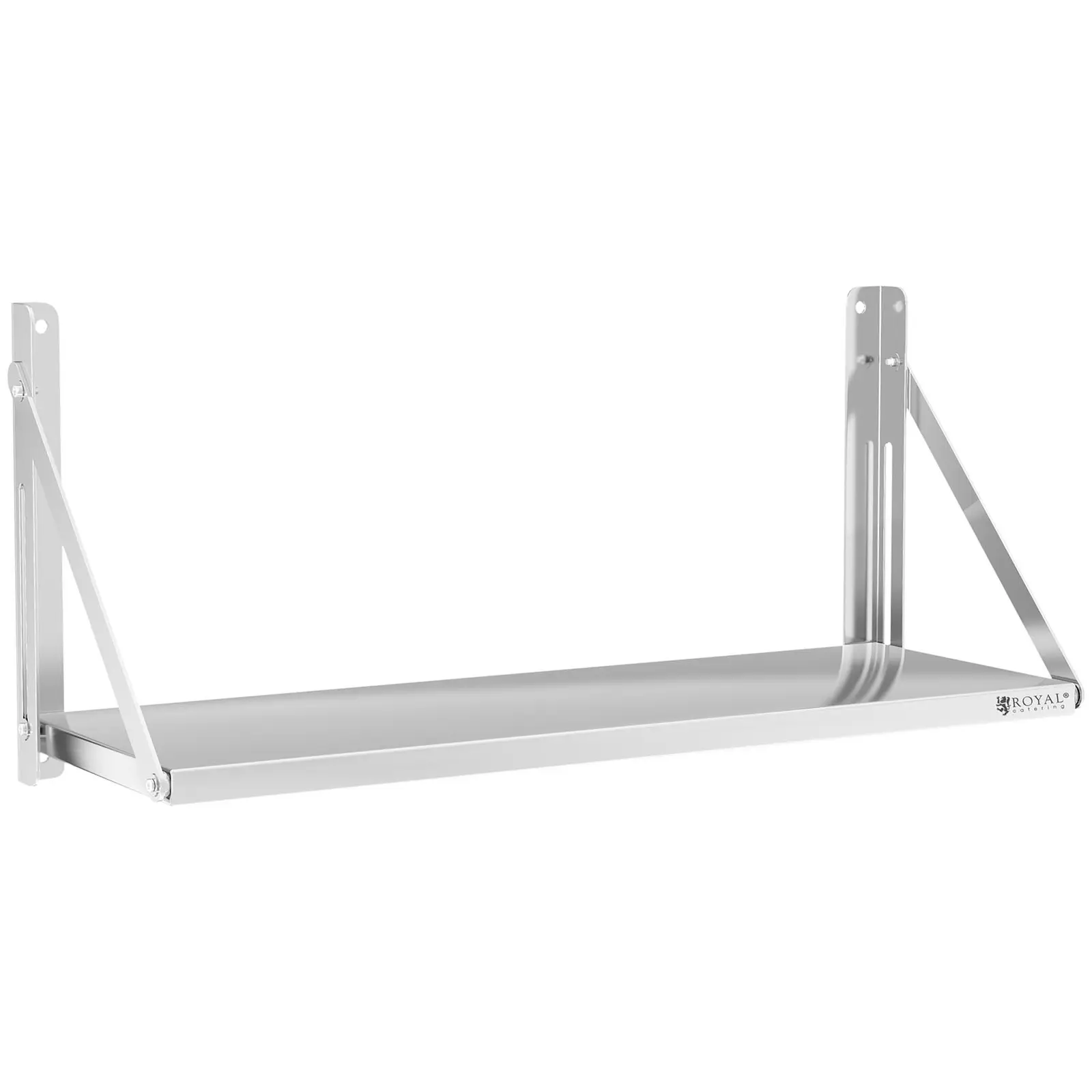 Wall shelf - foldable - bar design - 100 x 30 cm - 40 kg - stainless steel