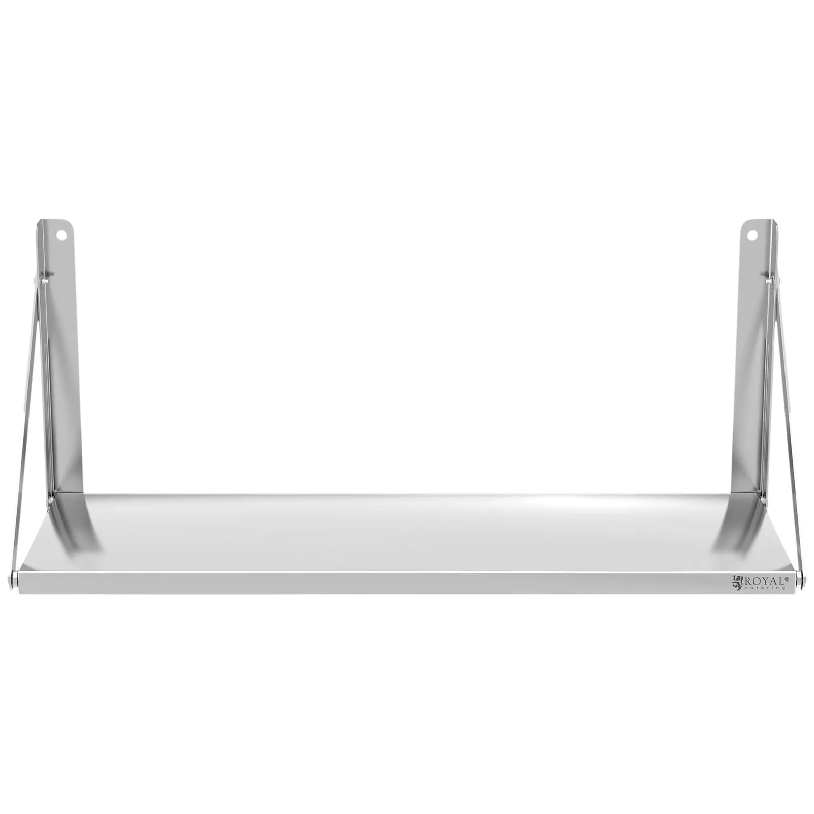 Wall shelf - foldable - bar design - 100 x 30 cm - 40 kg - stainless steel