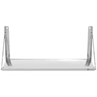 Wall shelf - foldable - bar design - 100 x 30 cm - 40 kg - stainless steel