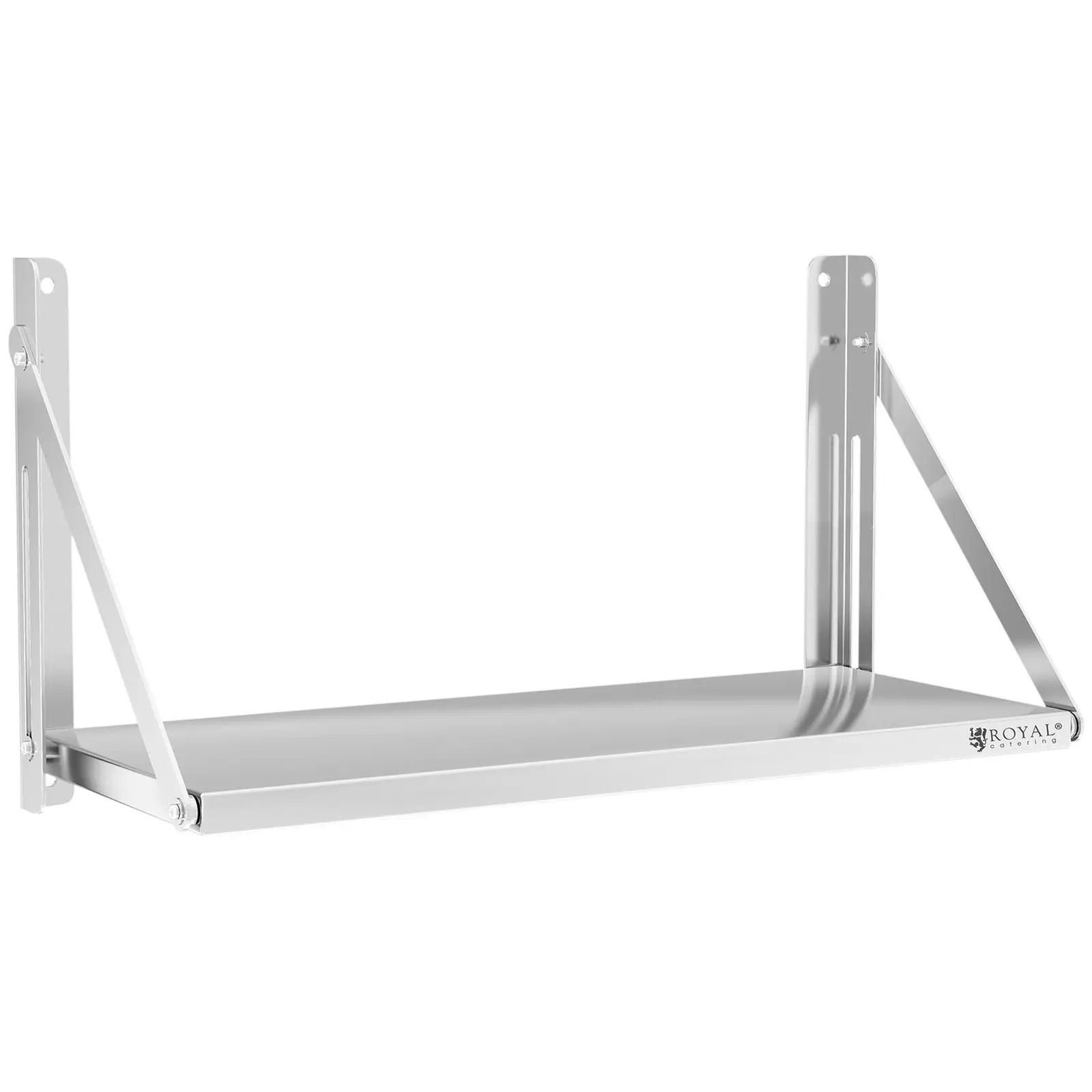 Vegghylle - sammenleggbar - bardesign - 80 x 45 cm - 40 kg - rustfritt stål
