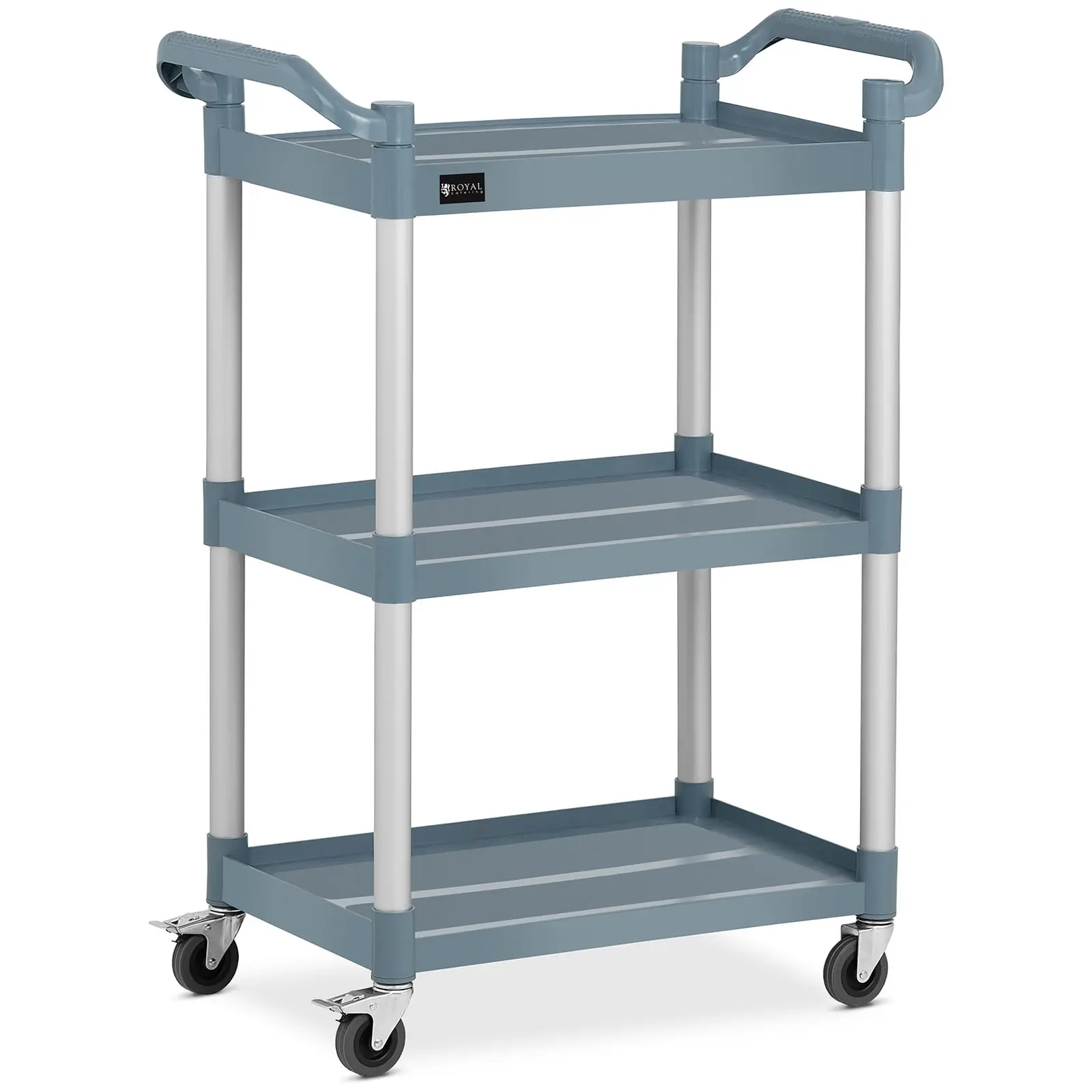 Chariot de service - 3 plateaux - 63 x 40 cm - 90 kg - Gris