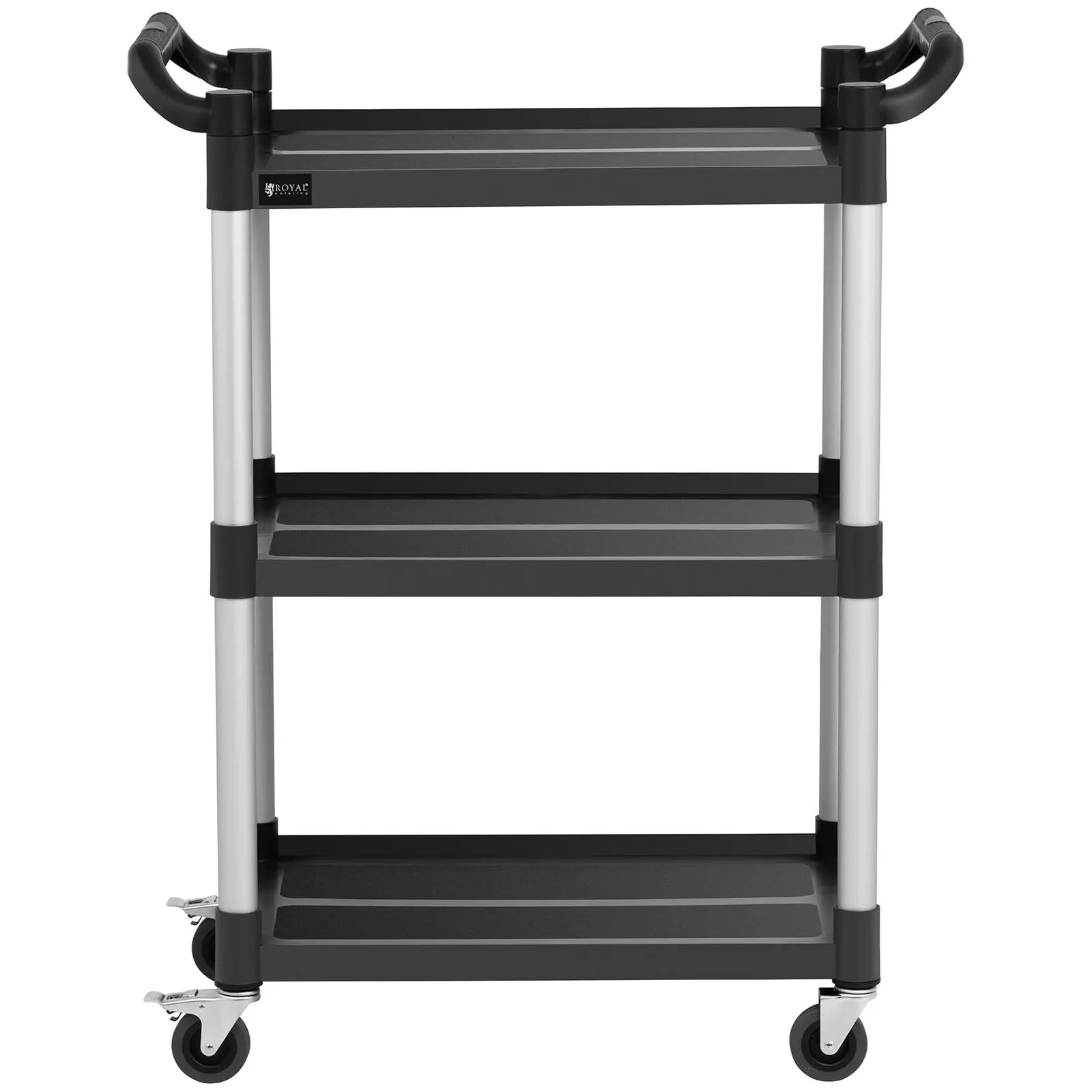 Chariot de service - 3 plateaux - 63 x 40 cm - 90 kg - Noir