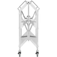 Sammenklappeligt rullebord - rustfrit stål - 3 bordplader - 90 kg - 50 x 83 cm