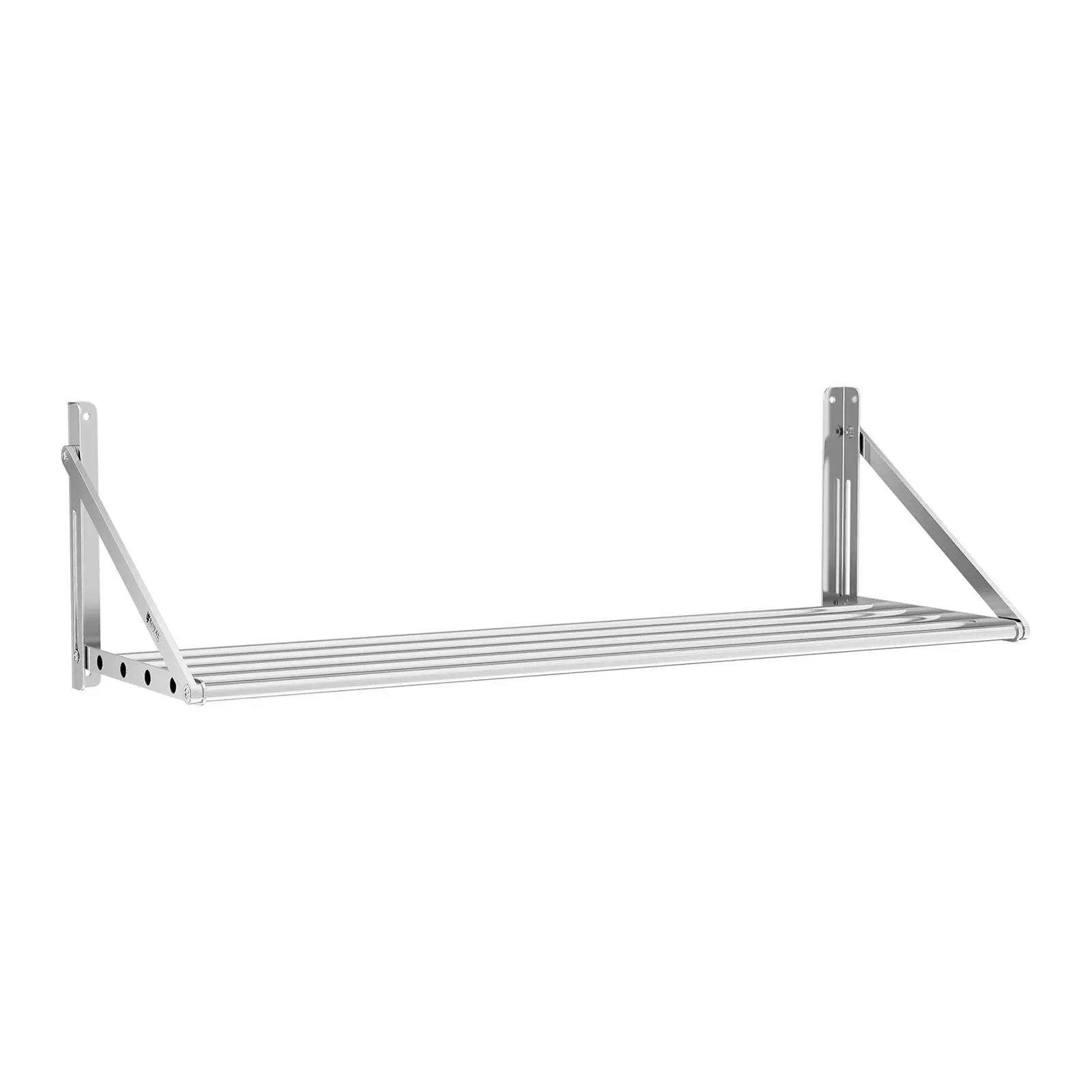 Mensola pieghevole a muro in acciaio inox - Design a barre - 120 x 45 cm - 40 kg