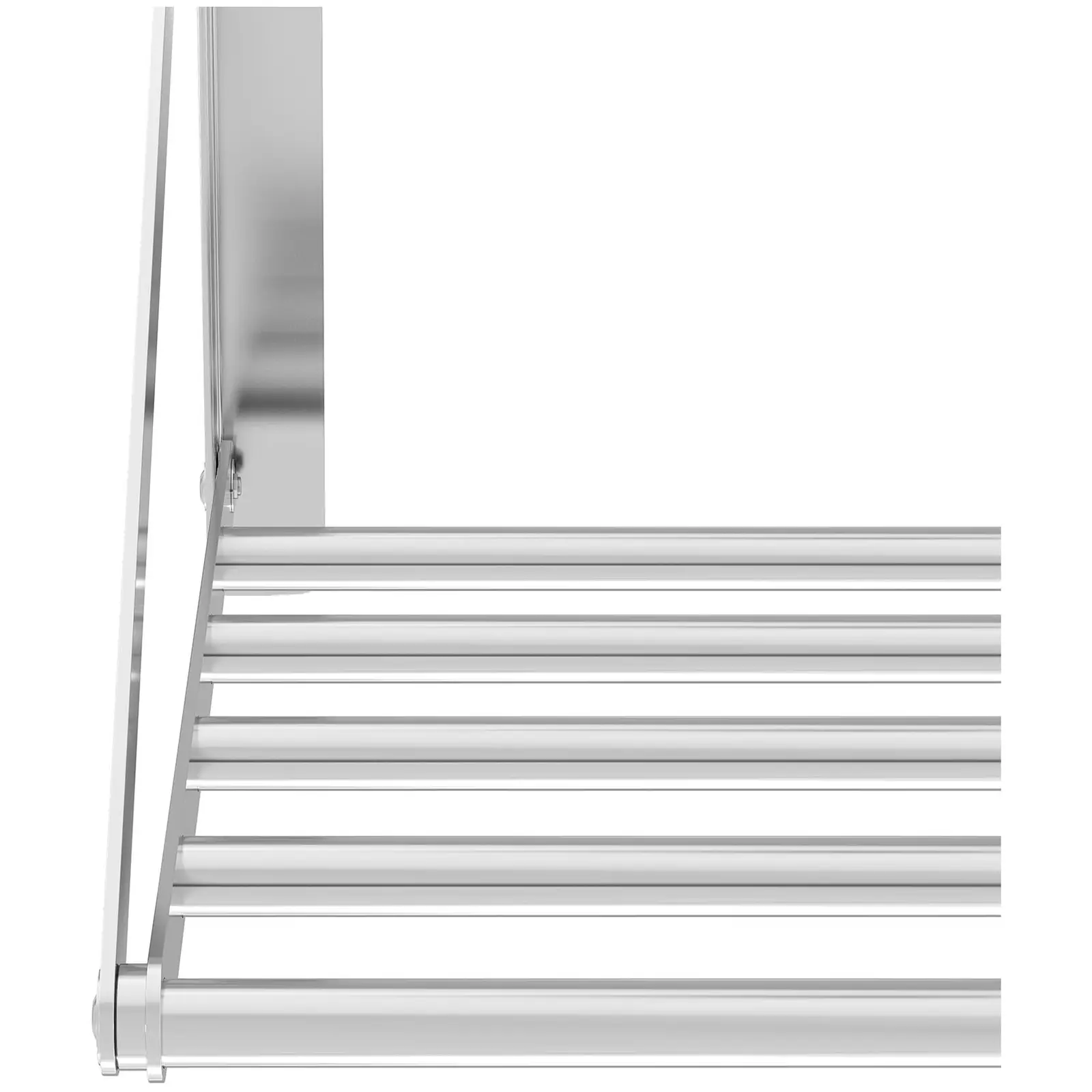 Mensola pieghevole a muro in acciaio inox - Design a barre - 120 x 45 cm - 40 kg