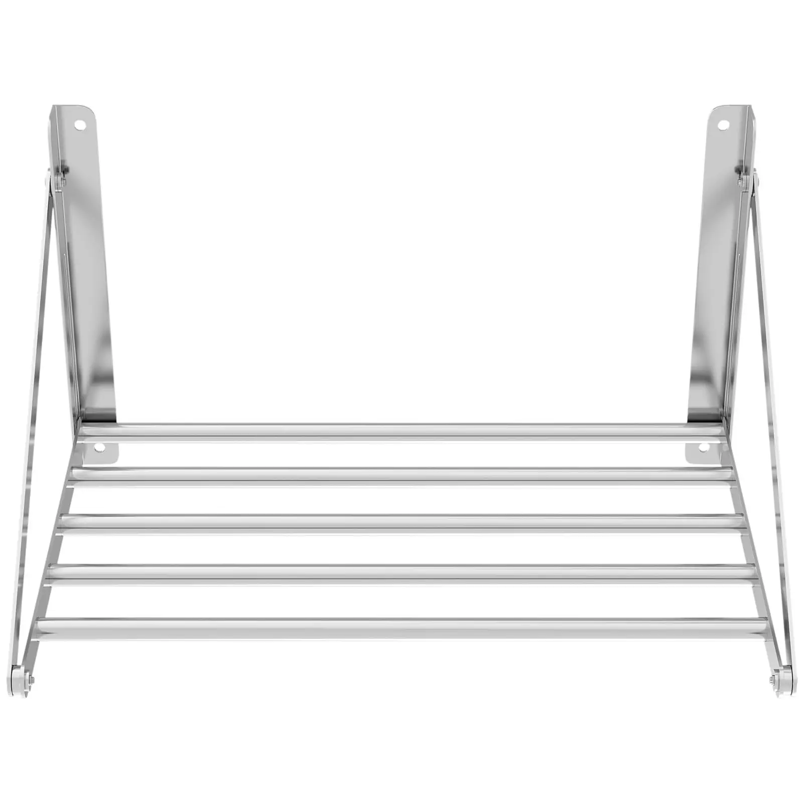 Mensola pieghevole a muro in acciaio inox - Design a barre - 60 x 45 cm - 40 kg