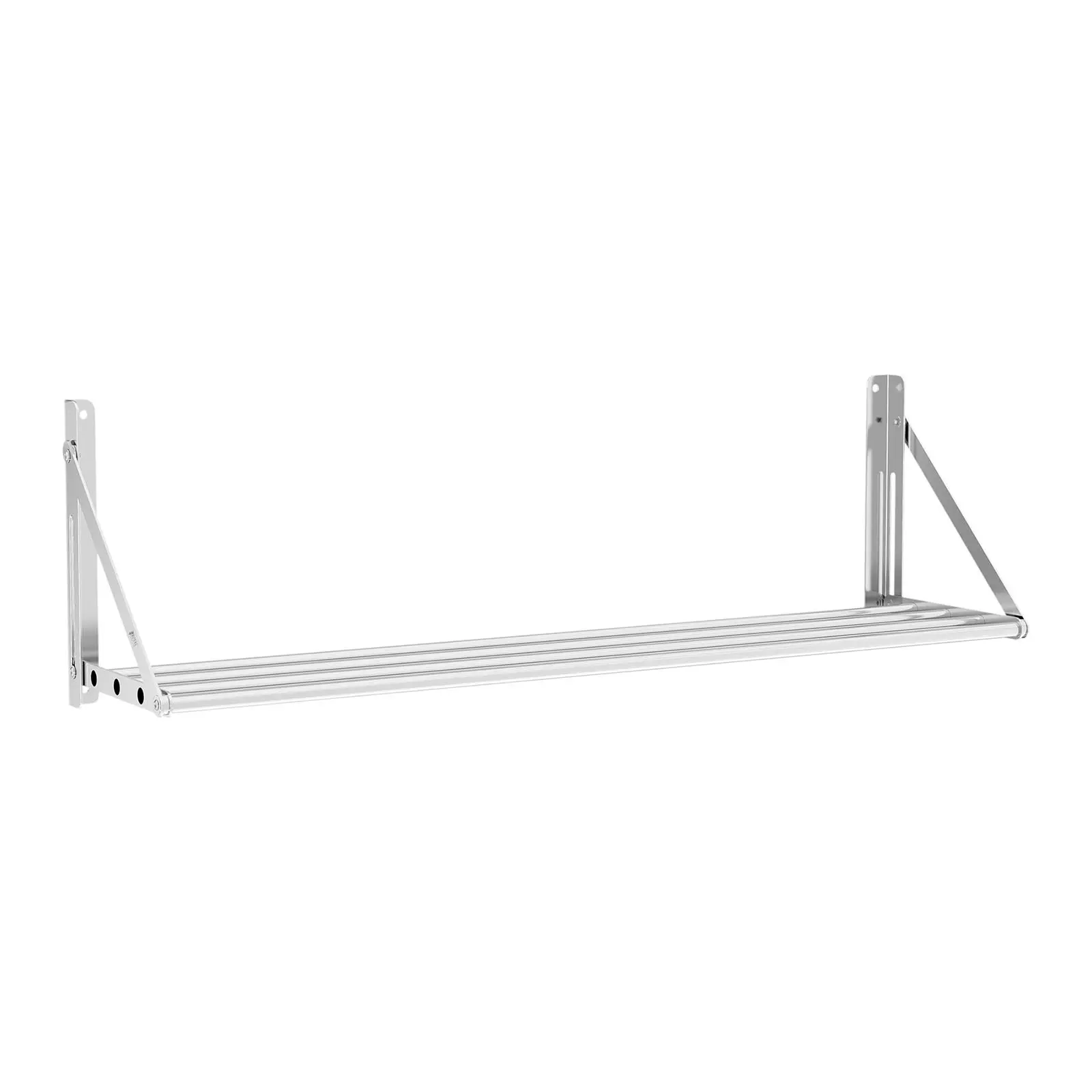 Mensola pieghevole a muro in acciaio inox - Design a barre - 120 x 30 cm - 40 kg