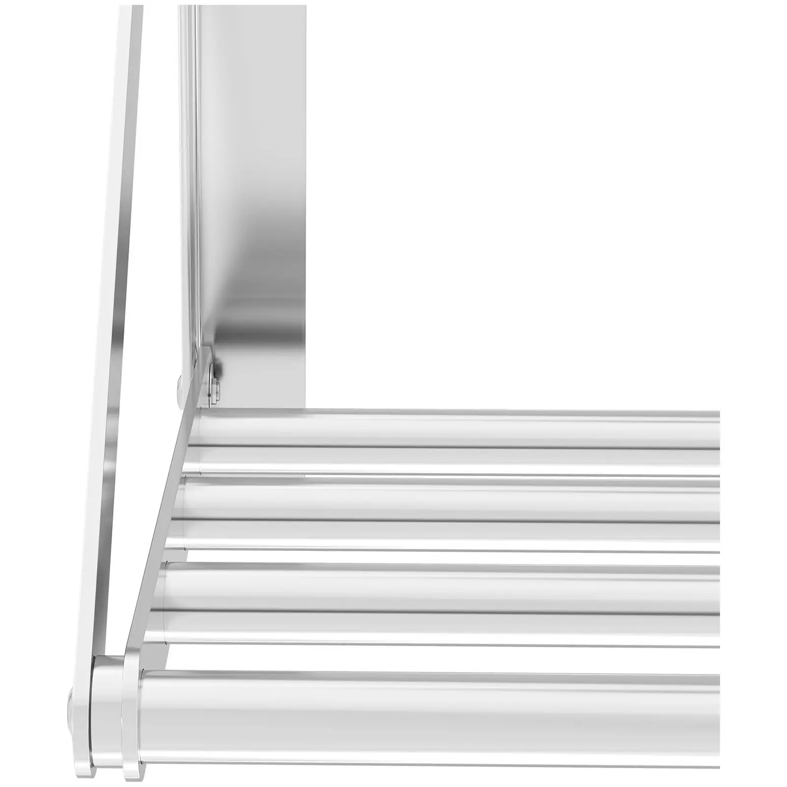 Mensola pieghevole a muro in acciaio inox - Design a barre - 120 x 30 cm - 40 kg