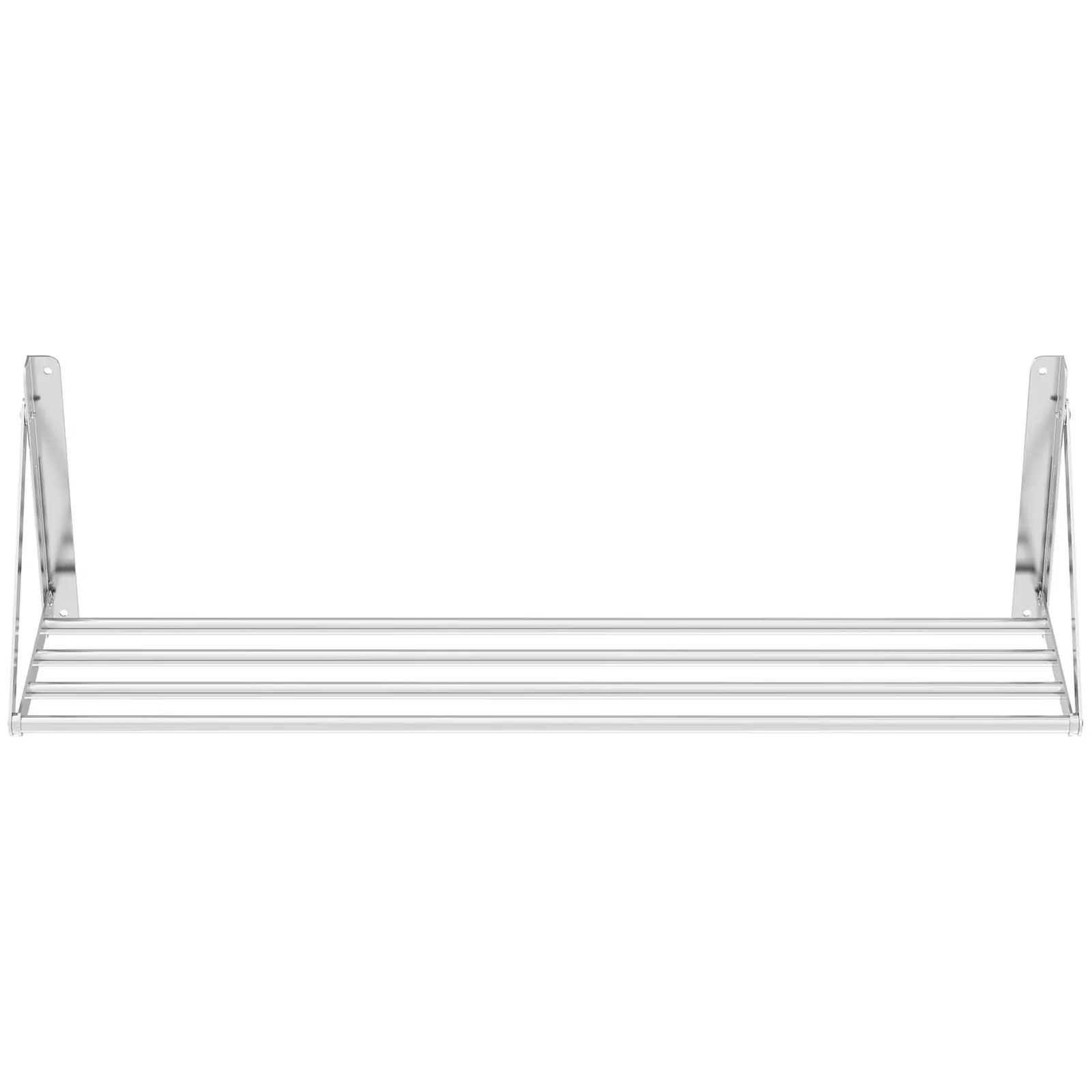 Wall Shelf - folding - tube style - 120 x 30 cm - 40 kg - stainless steel