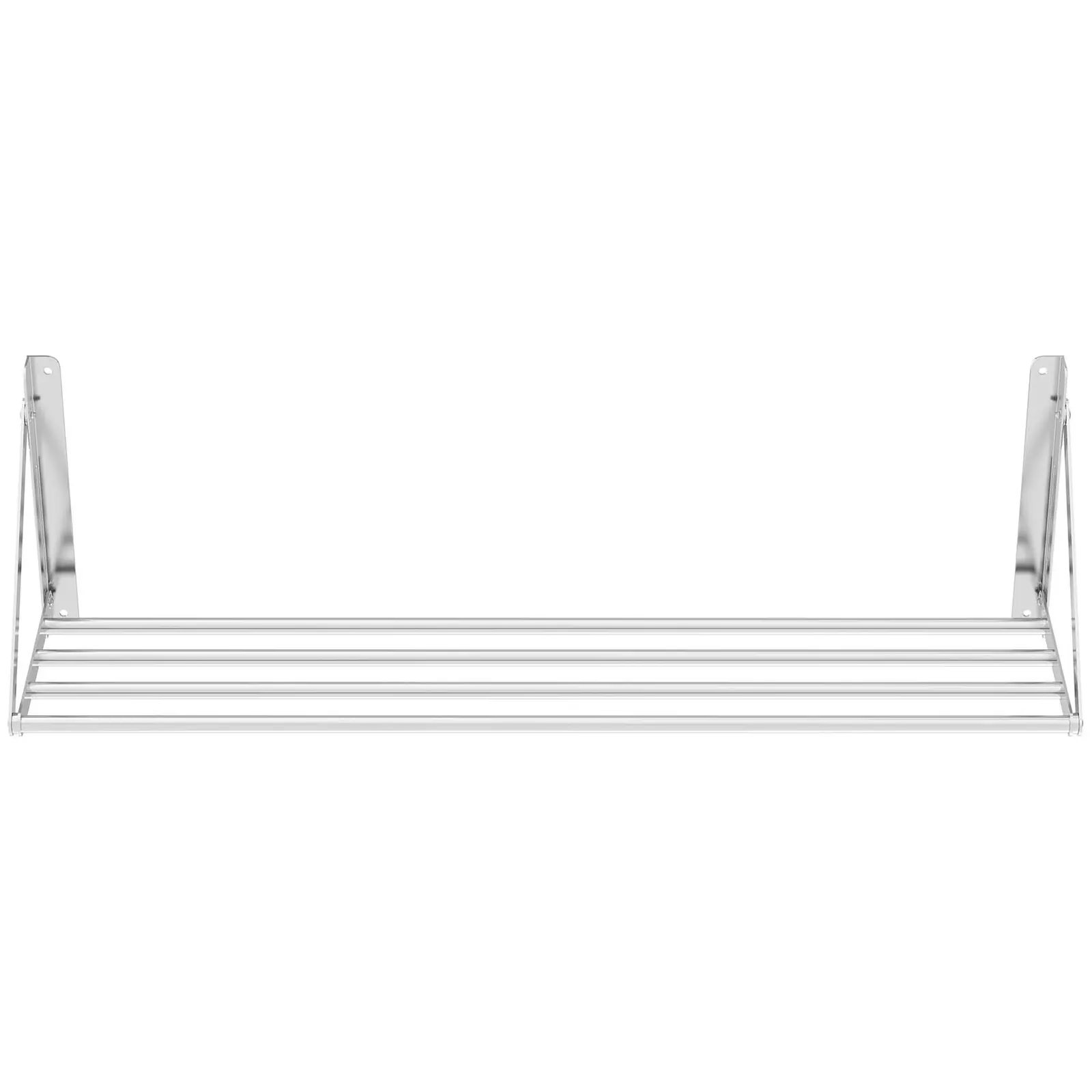 Bagagehylde - klapbar - tremmer - 120 x 30 cm - 40 kg - rustfrit stål (Materiale: rustfrit stål)