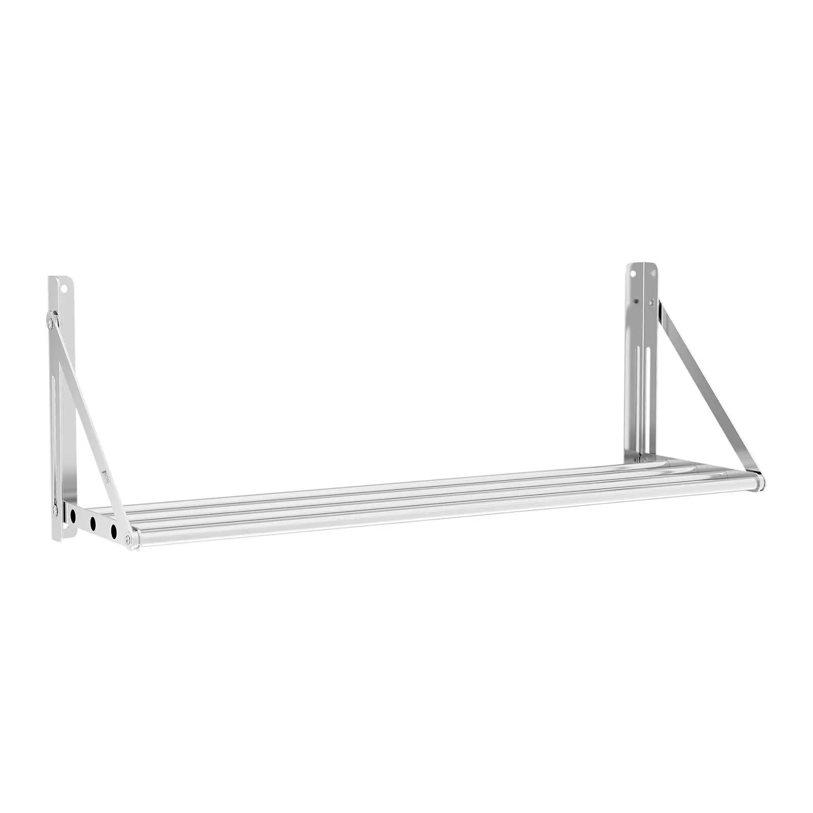 Mensola pieghevole a muro in acciaio inox - Design a barre - 100 x 30 cm - 40 kg