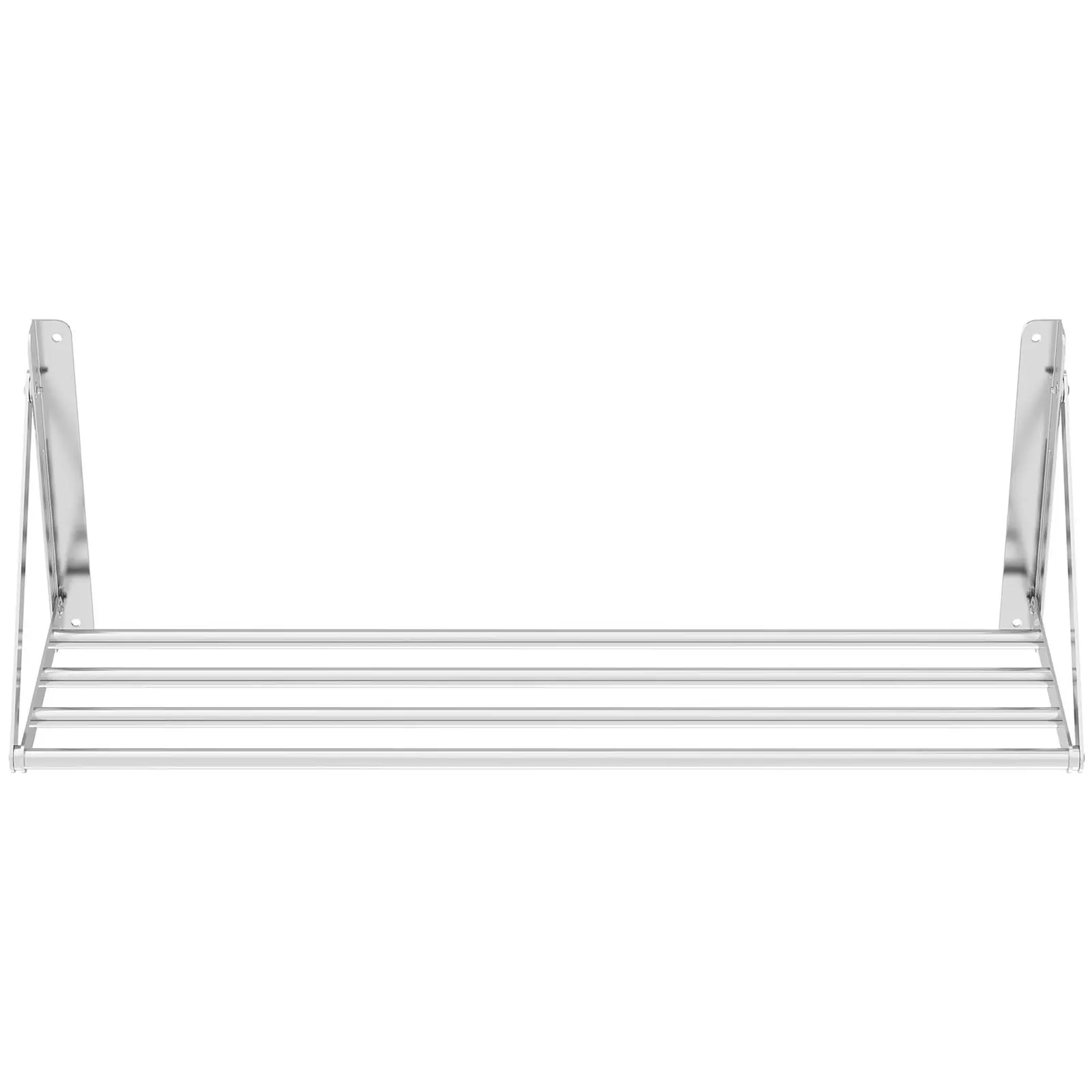Fällbar vägghylla - Stänger - 100 x 30 cm - 40 kg - Rostfritt stål