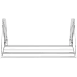 Wall Shelf - folding - tube style - 80 x 30 cm - 40 kg - stainless steel