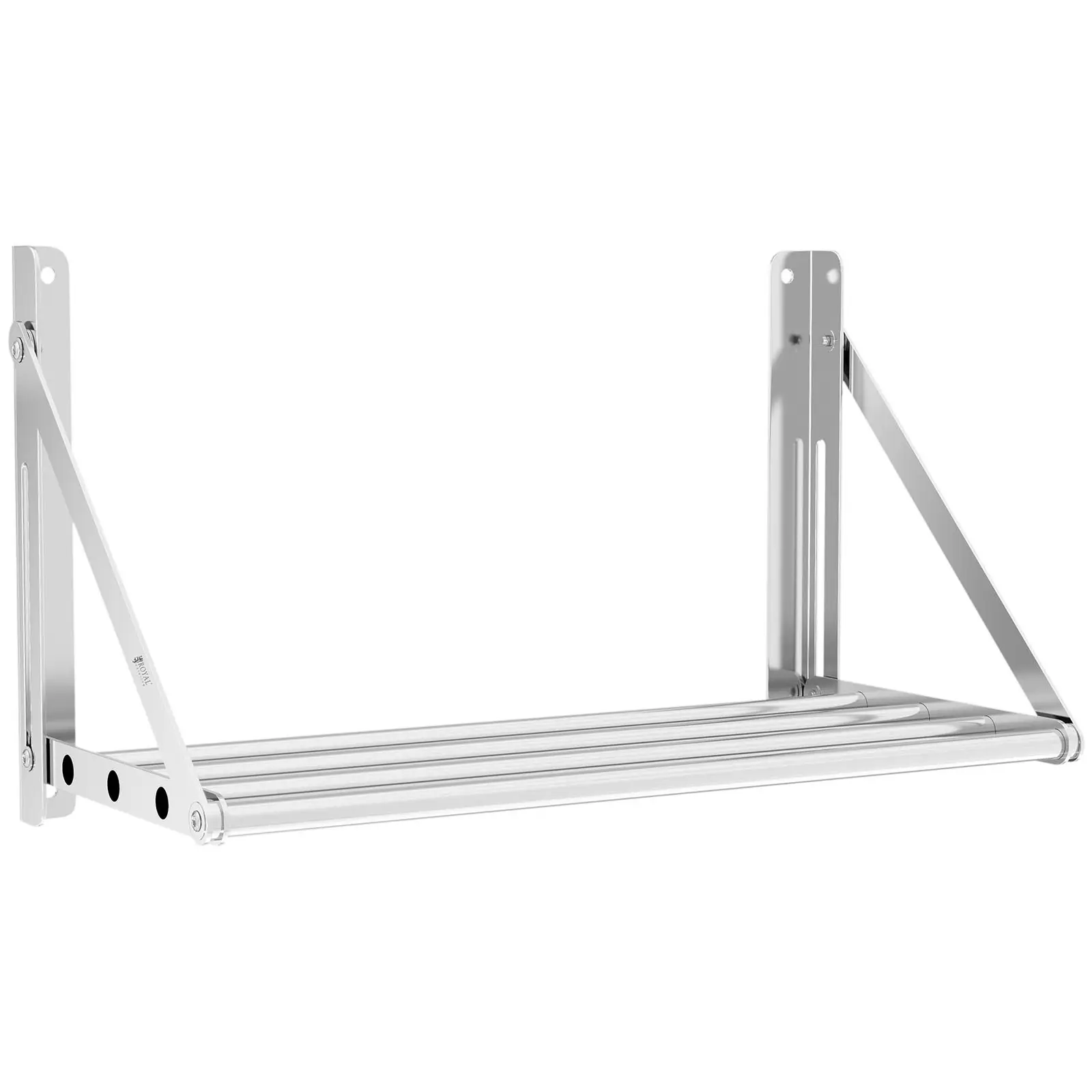 Wall Shelf - folding - tube style - 60 x 30 cm - 40 kg - stainless steel