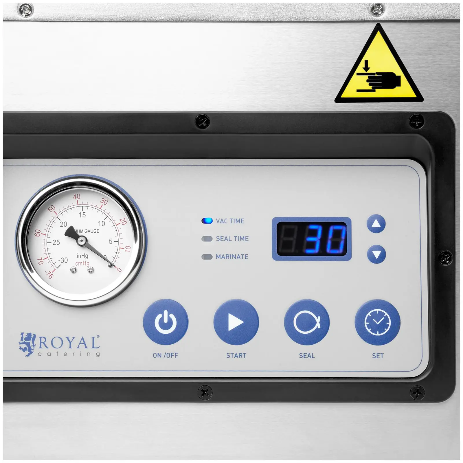Vakuum pakkemaskin - posebredde: 26 cm - Royal Catering - 16 L/min - 0,9 bar (Hastighet, vakum: 16 l/min)