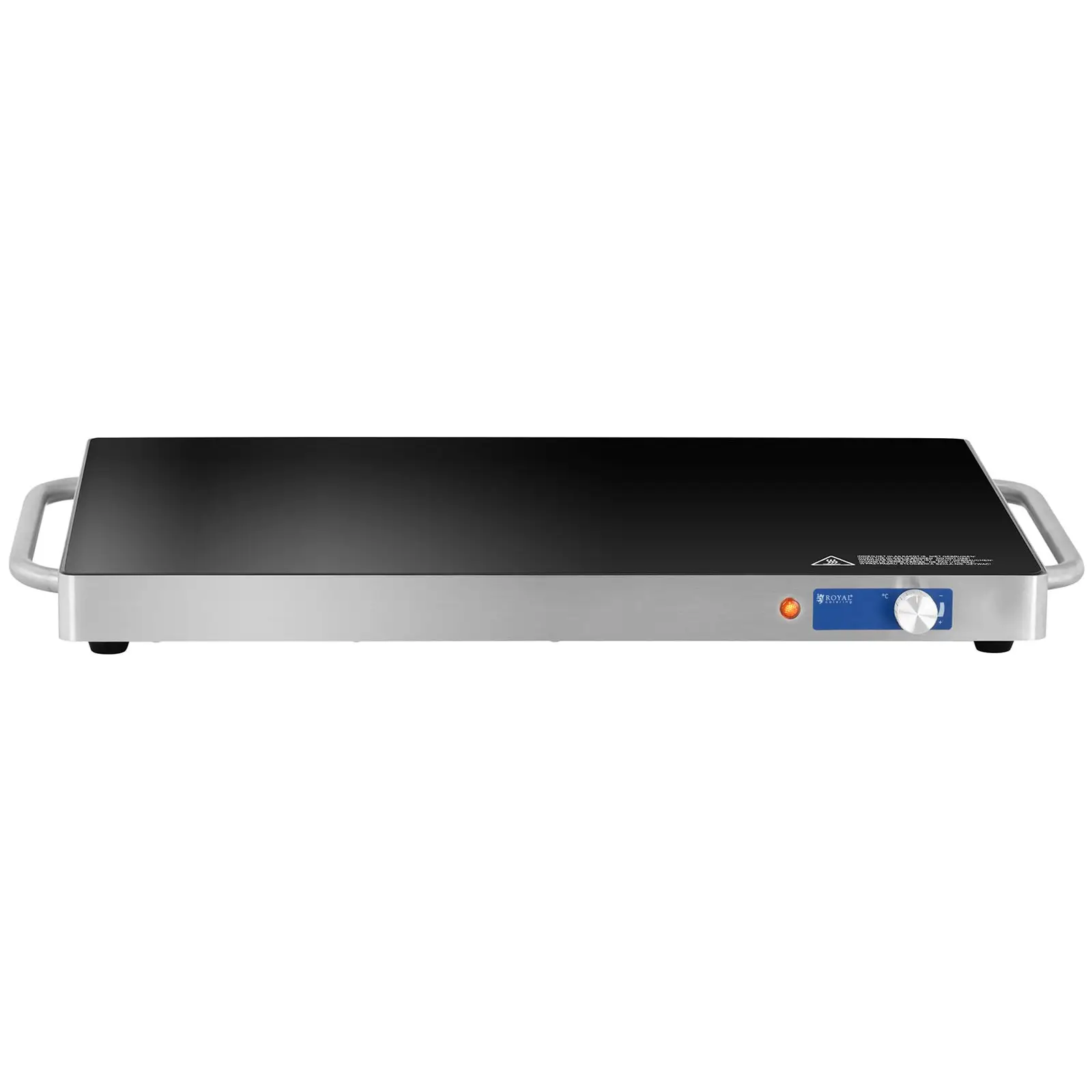 Varmeplade til mad - 240 W - rustfrit stål - 62 x 35 cm (Farve: sølv)