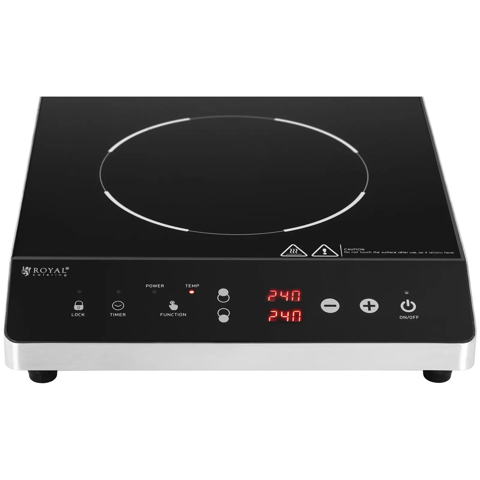 Induction Cooker - 2 x 22 cm - 60 to 240 °C - timer