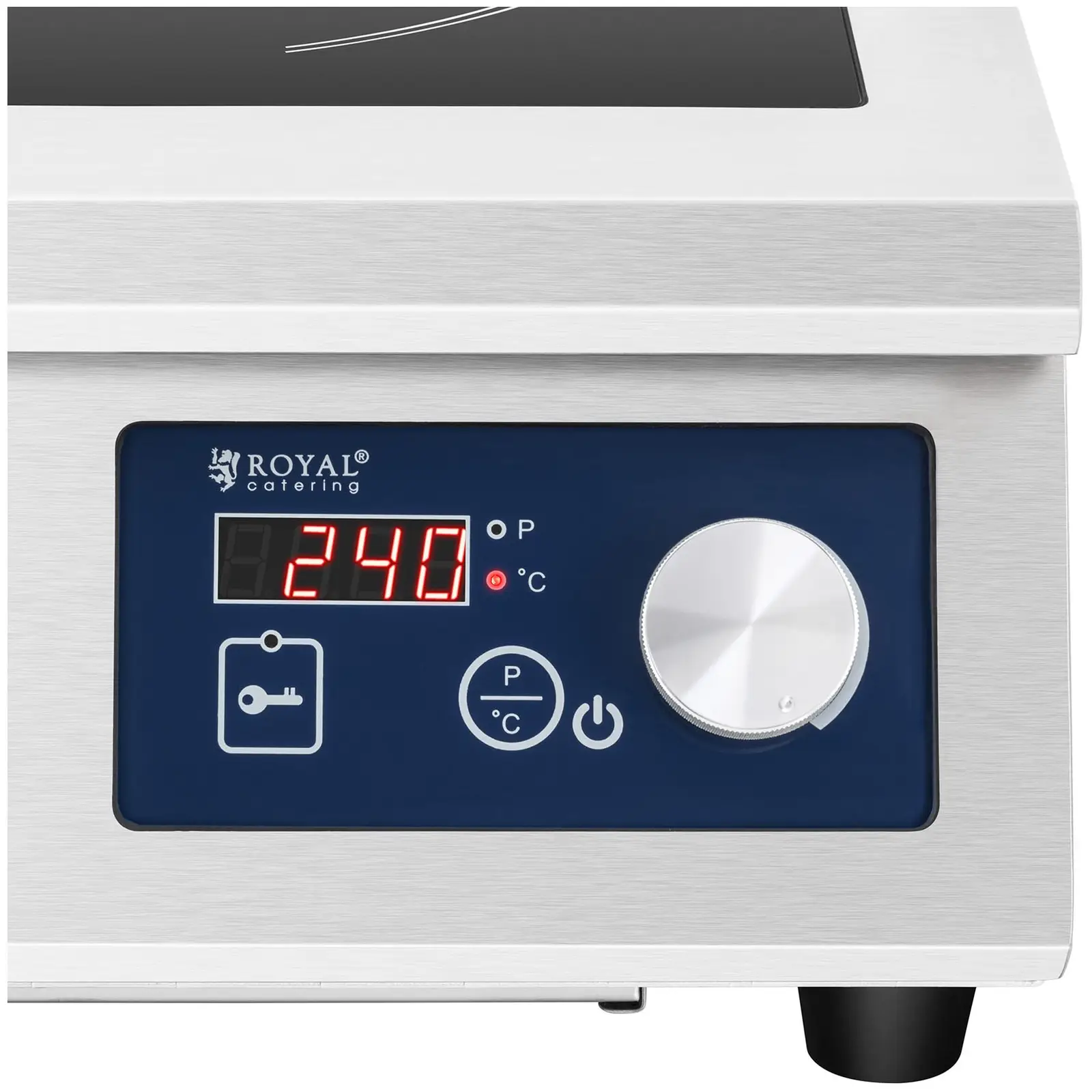 Induktiokeittolevy - 33 cm - 60 - 240 °C (Kumijalat: Kyllä)