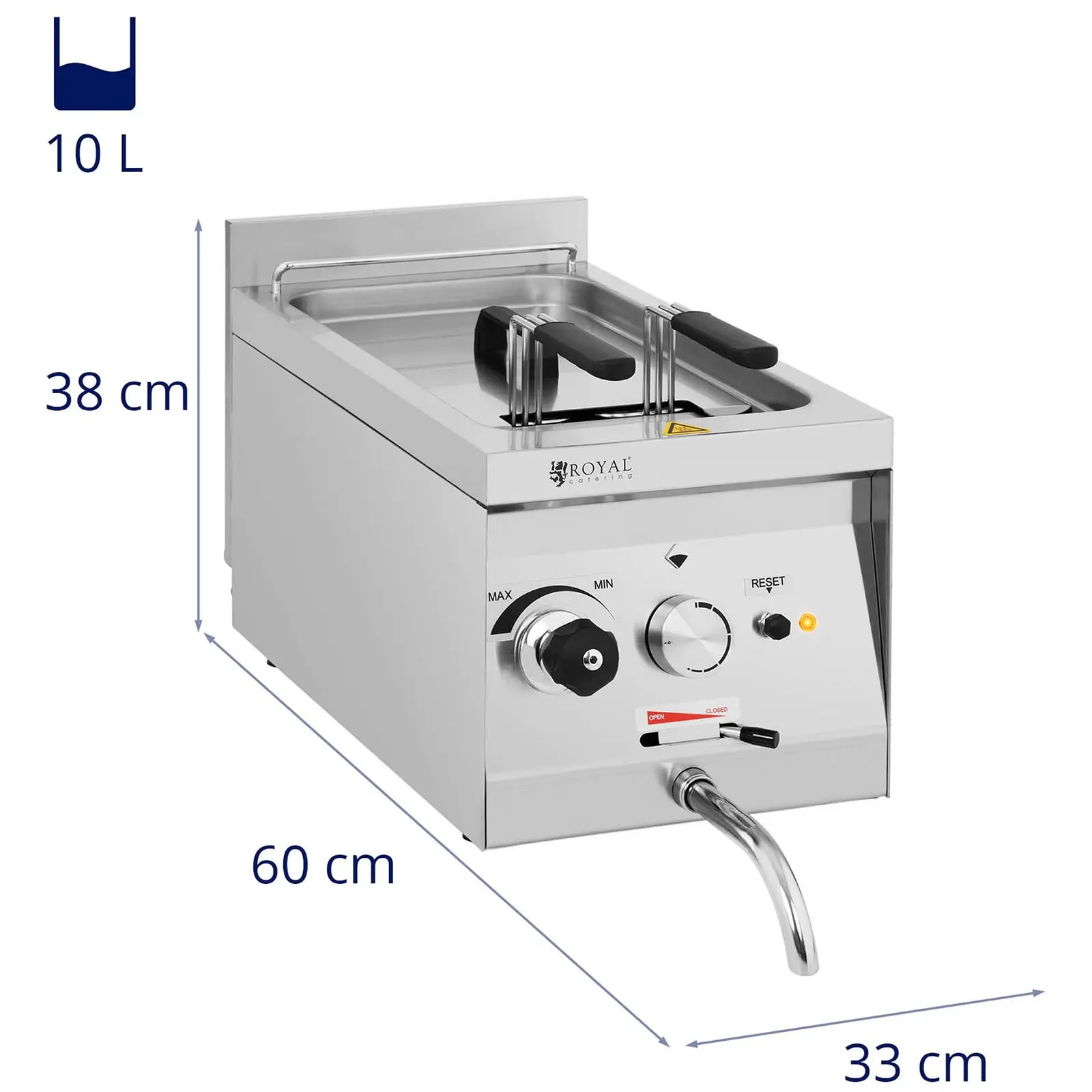 Vařič těstovin - 2 koše + víko - 10 l - 3 500 W.