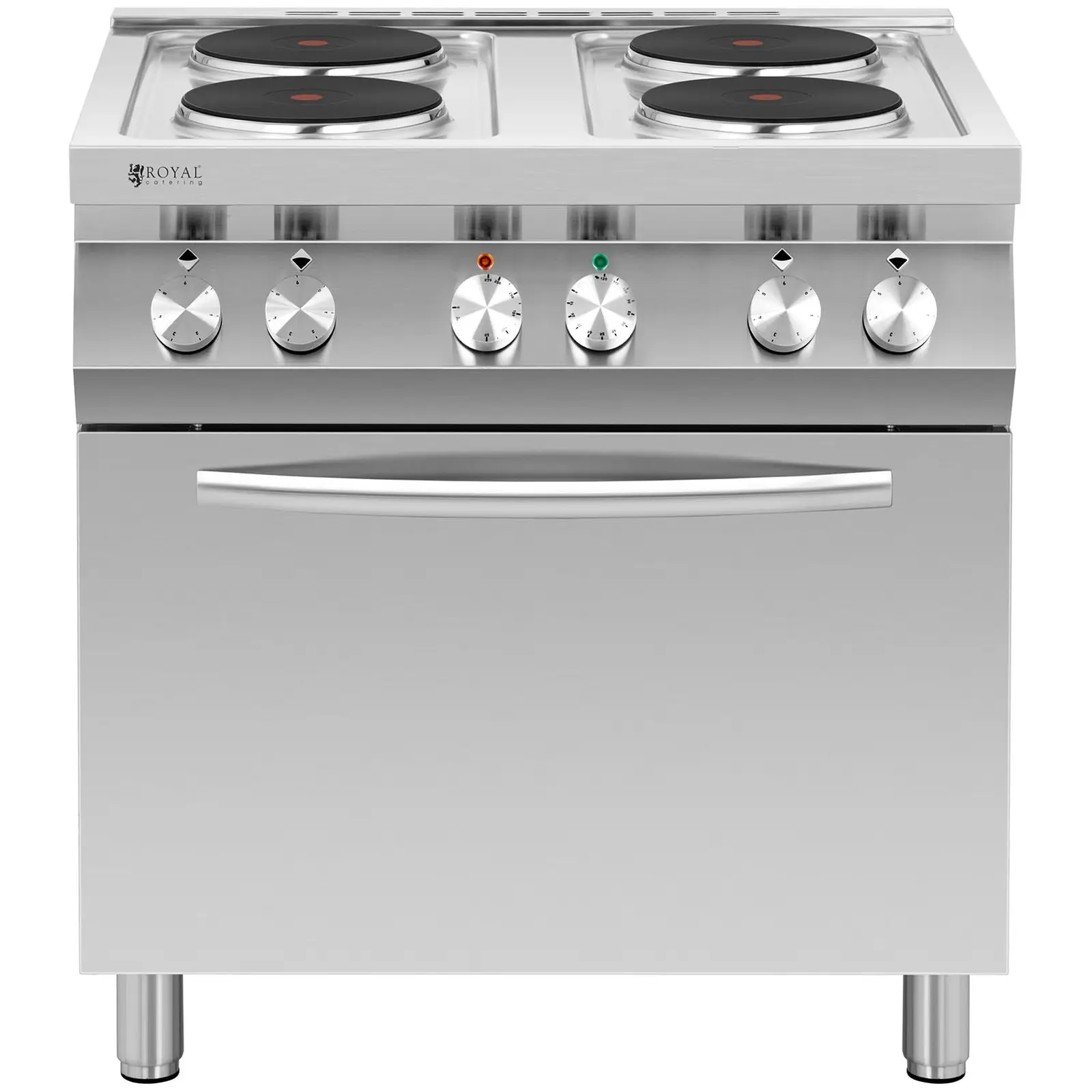 Cucina elettrica professionale - 13.400 W - Piano cottura - Con forno a convezione