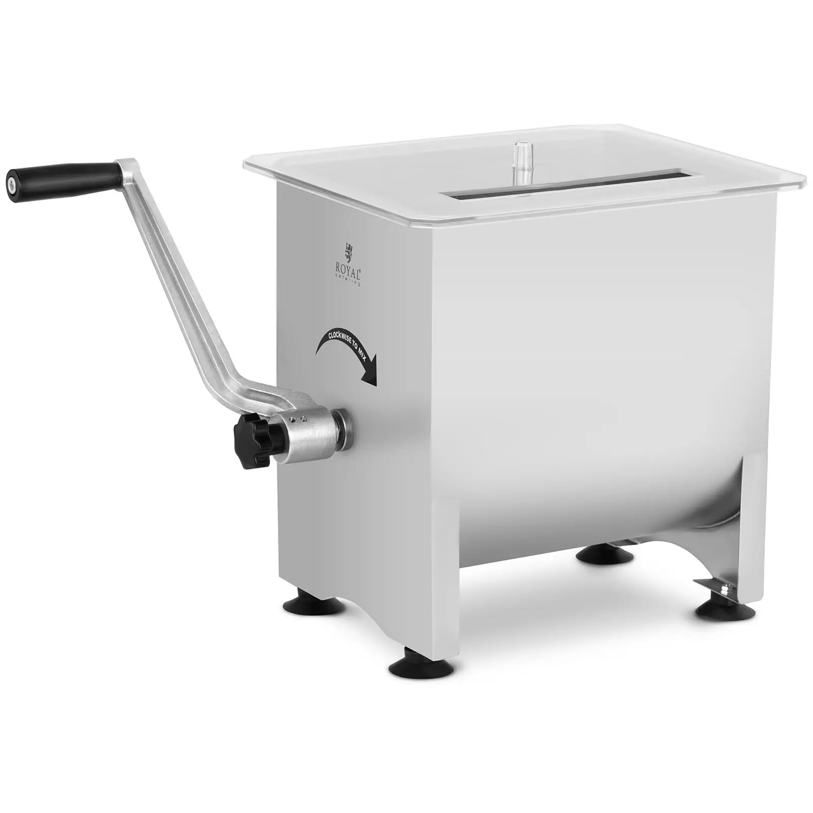 Impastatrice per carne e salumi manuale - 16 L - Acciaio inox