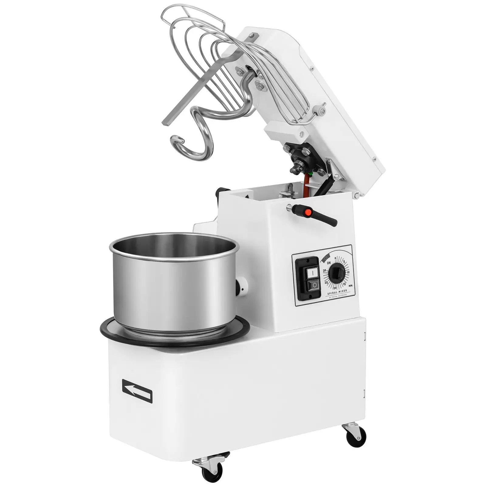 Kneedmachine - 7 L - 29 kg / h - 370 W - kantelbare kop (Materiaal: Roestvrij staal)