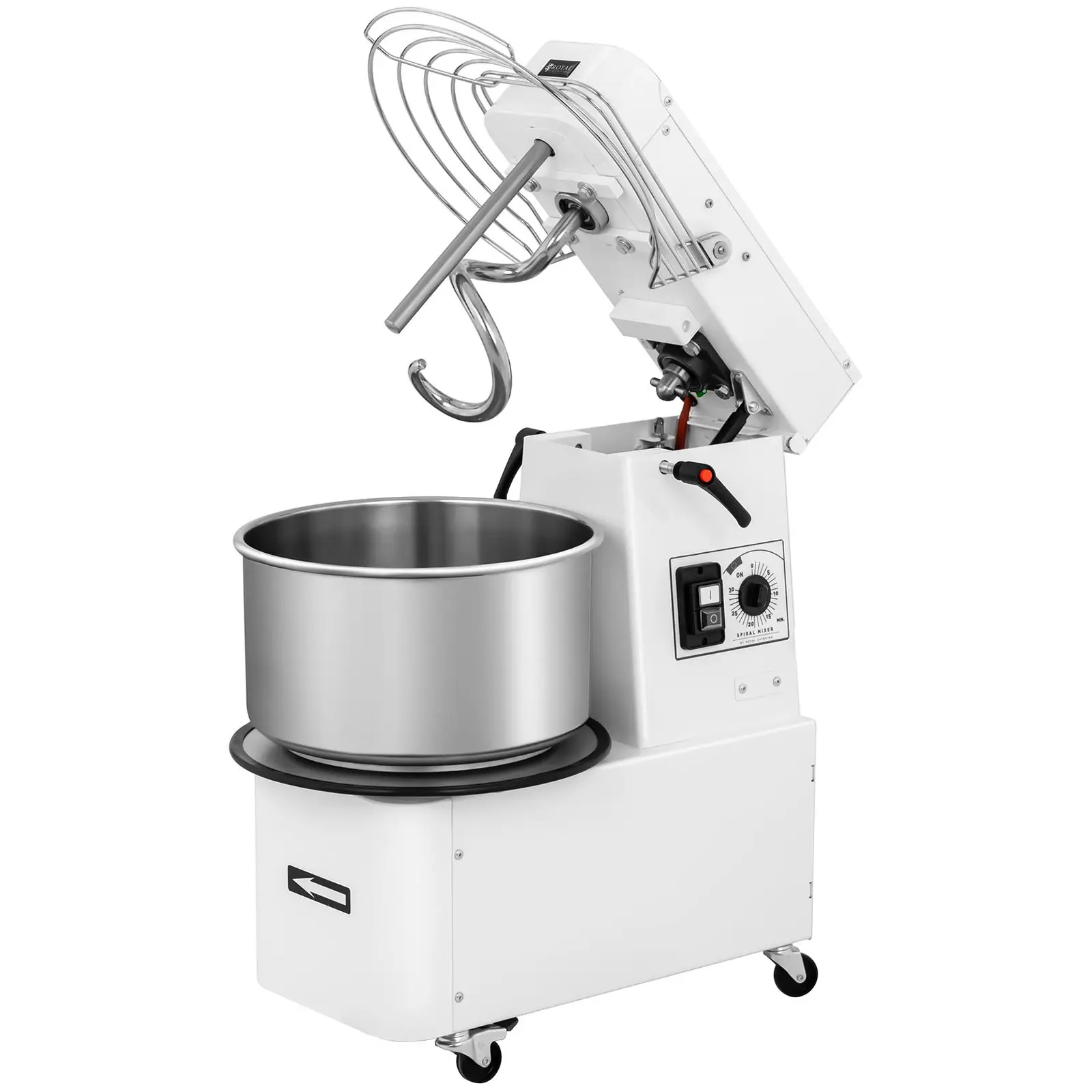 Hnětač těsta - 22 l - 56 kg/h - 750 W - výklopná hlava (Ochranný kryt: Ano)