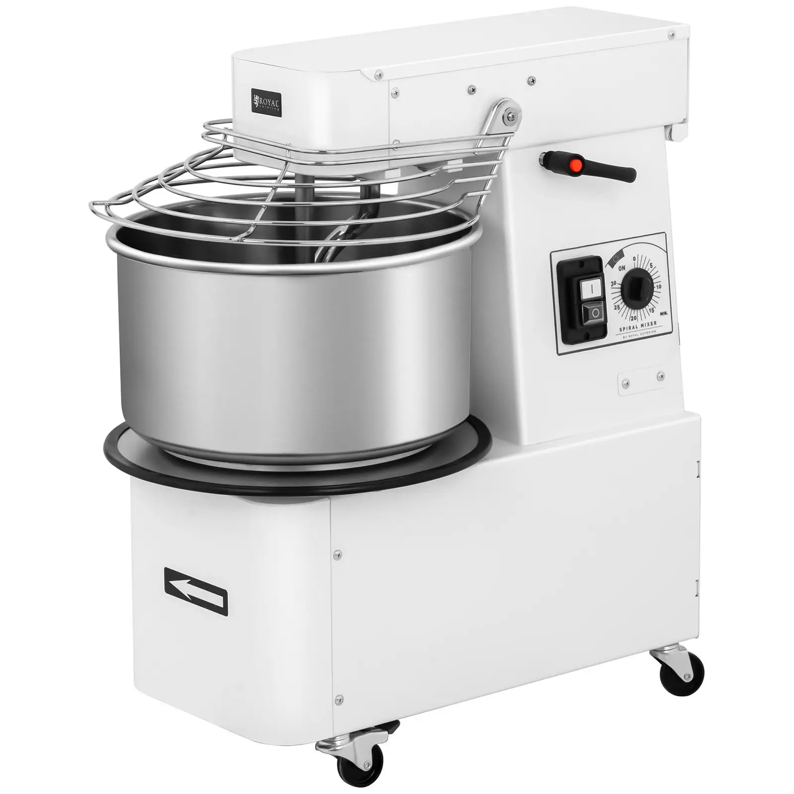 Impastatrice professionale a spirale - 22 litri - 56 kg/h - 750 W - Testa pieghevole