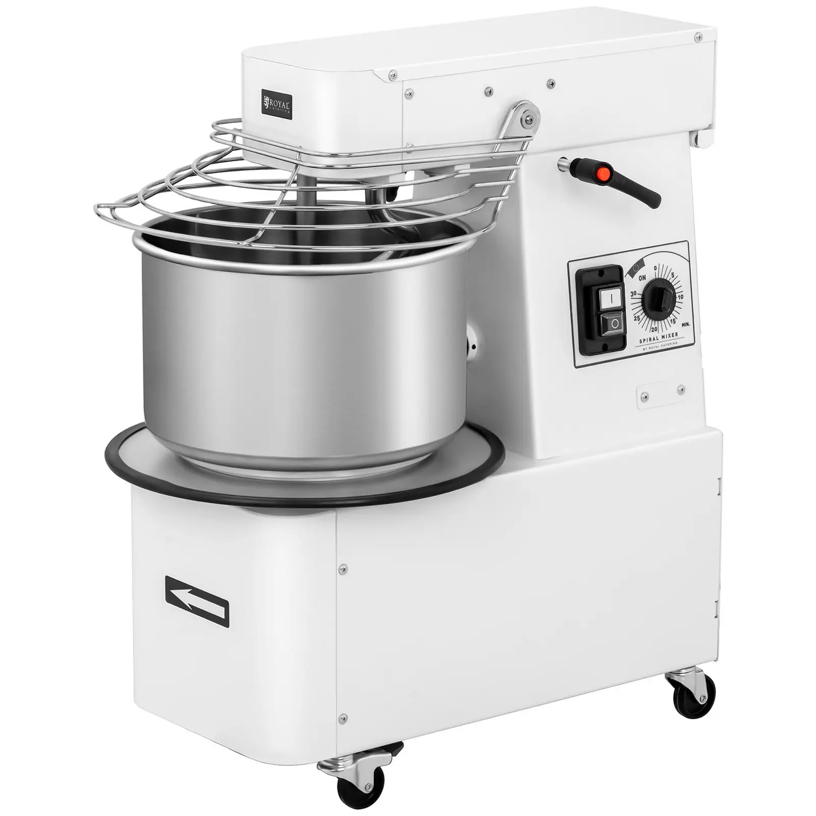 Hnětač těsta - 15 l - 48 kg/h - 750 W - výklopná hlava (Barva: Bílá)