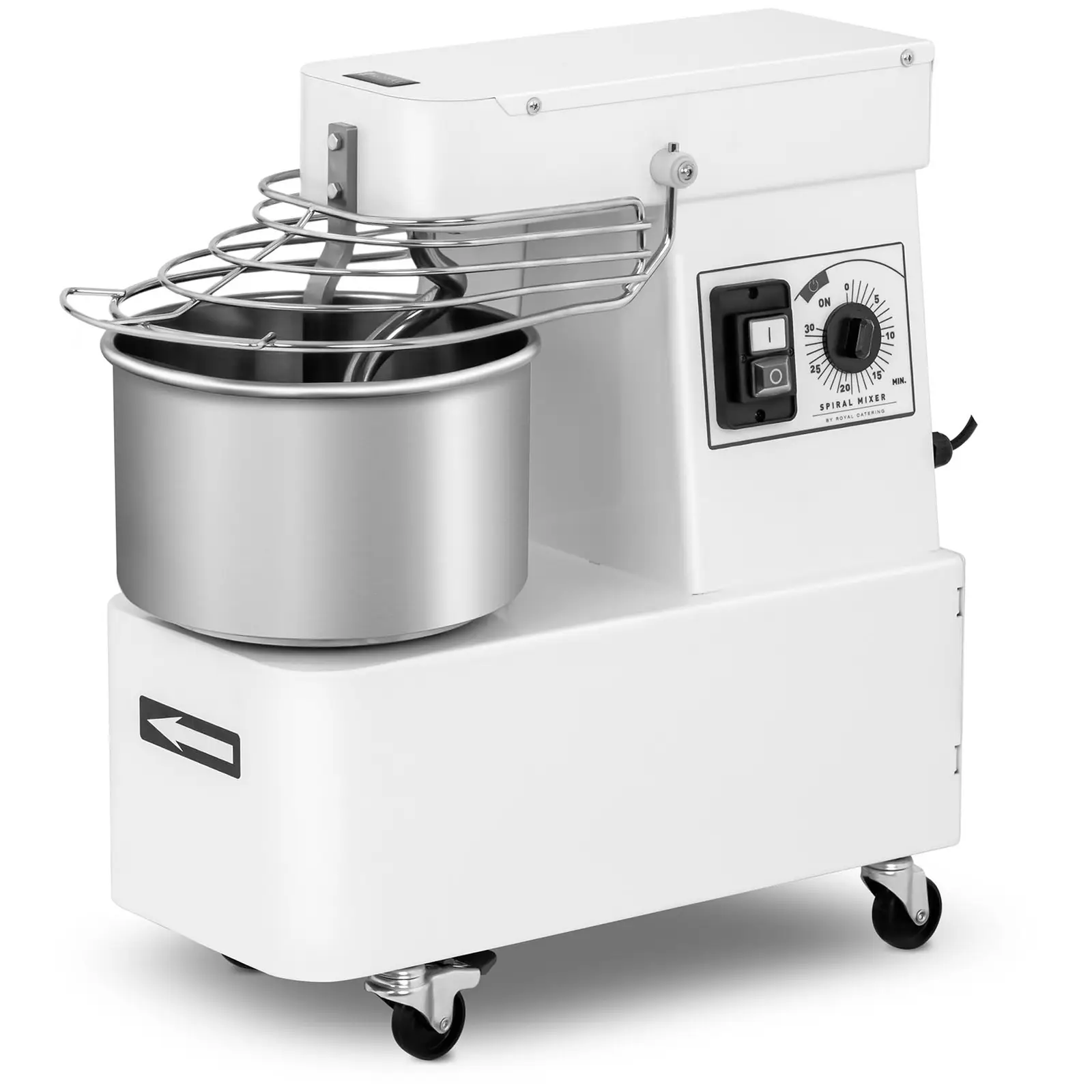 Teigknetmaschine - 7 L - 29 kg/h - 370 W - Kopf und Schüssel fest