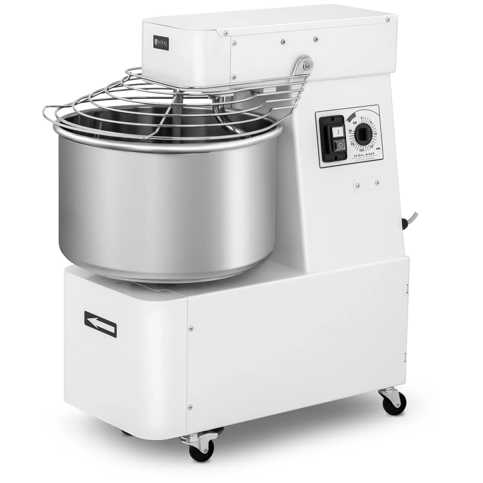 Teigknetmaschine - 32 L - 88 kg/h - 1.100 W - Kopf und Schüssel fest