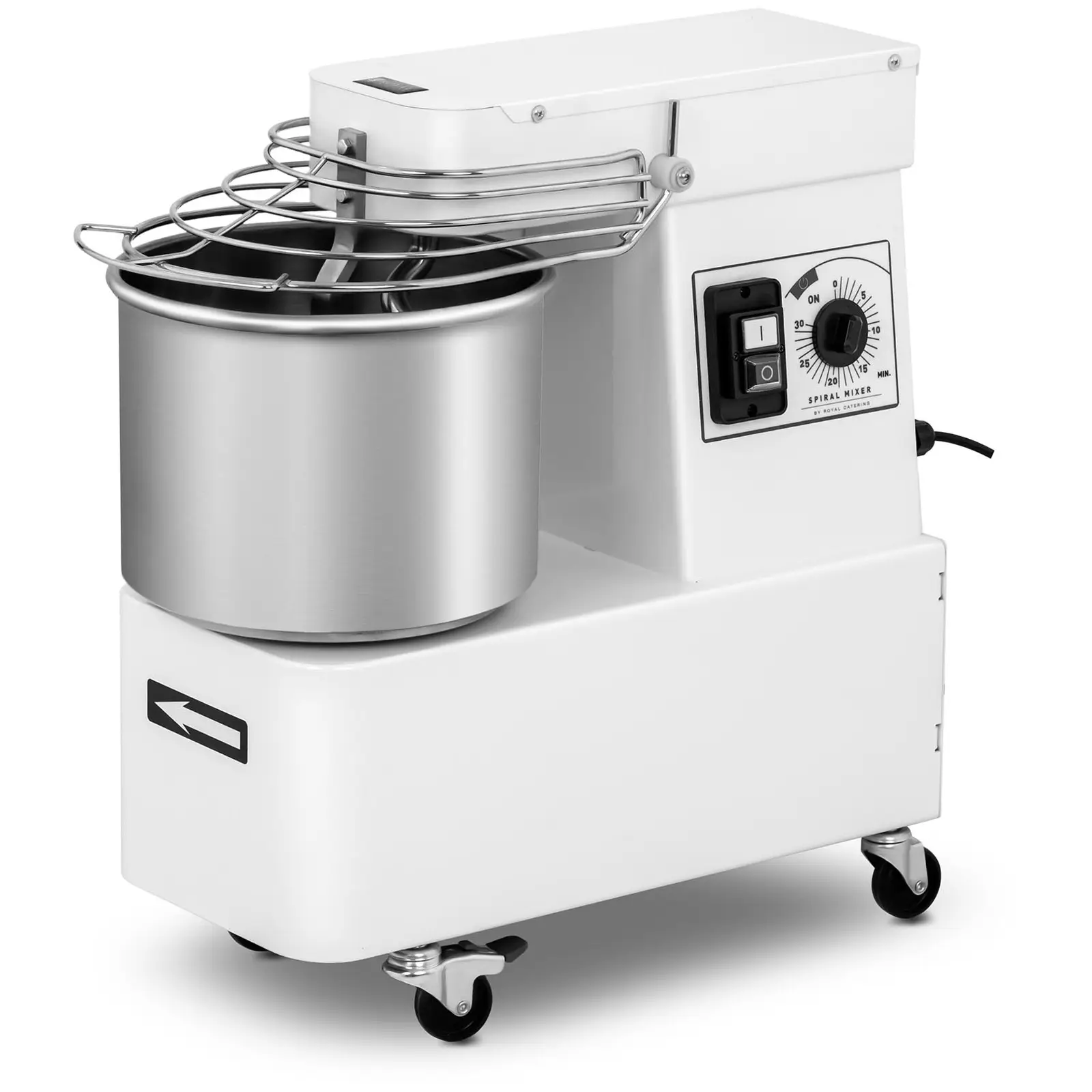 Pétrin professionnel - 10 l - 35 kg/h - 370 W - Tête fixe et cuve non amovible