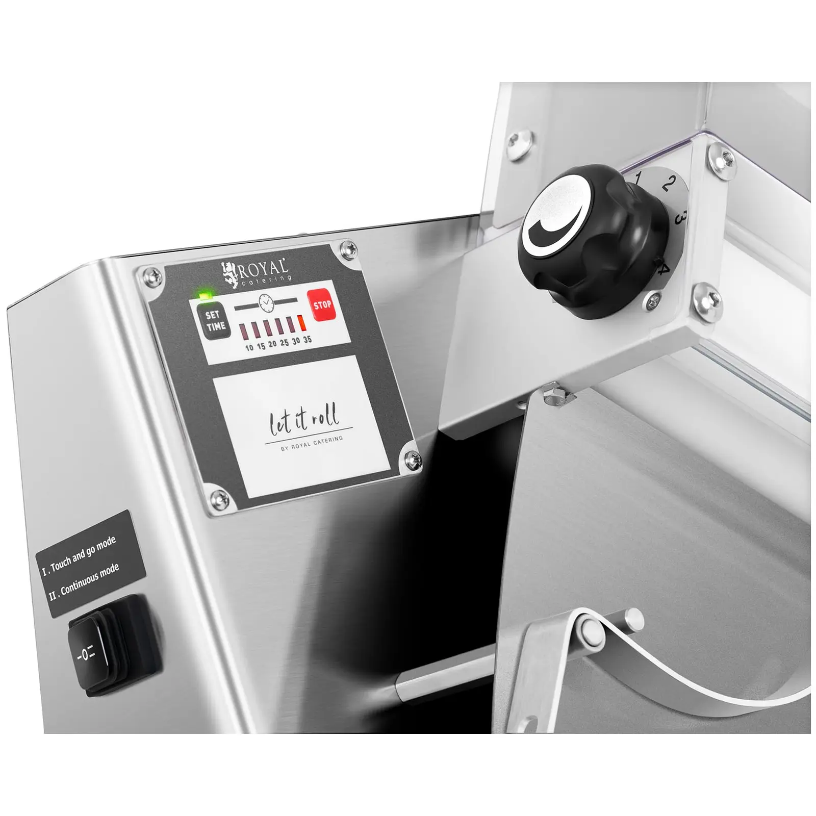 B-Ware Teigausrollmaschine - Ø 14 bis 29 cm - 2 Rollen - 0 bis 5 mm - Autostart (Material: Edelstahl)