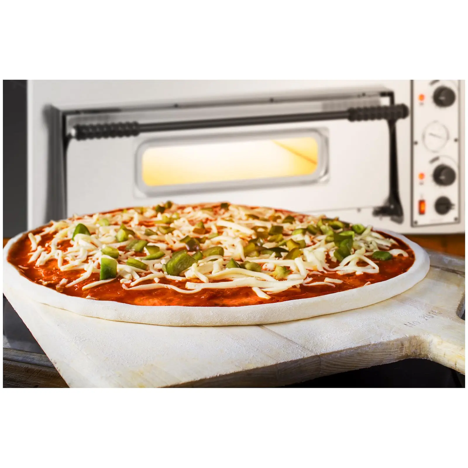 Elektrická pec na pizzu - 6+6 x 32 cm - 2 komory - 14 400 W - 230 V - manuální - Royal Catering (Napětí [V]: 400)