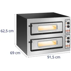 Seconda Mano Forno elettrico per pizza professionale - 2 camere - 2 x Ø 45 cm
